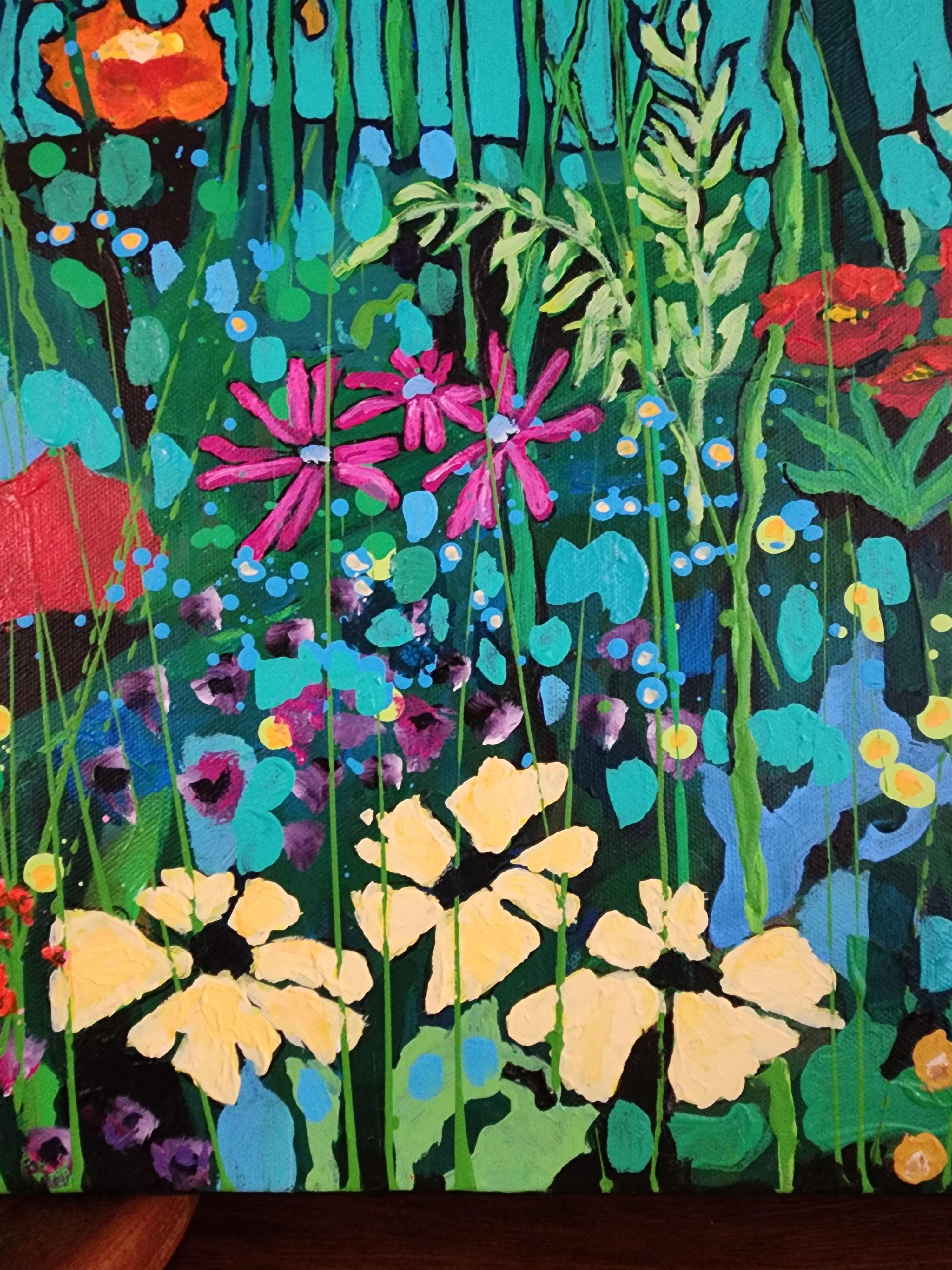 Fantasia floreale - Nature Abstract Bold Statement Colorful Invest Striking Delight in vendita 3