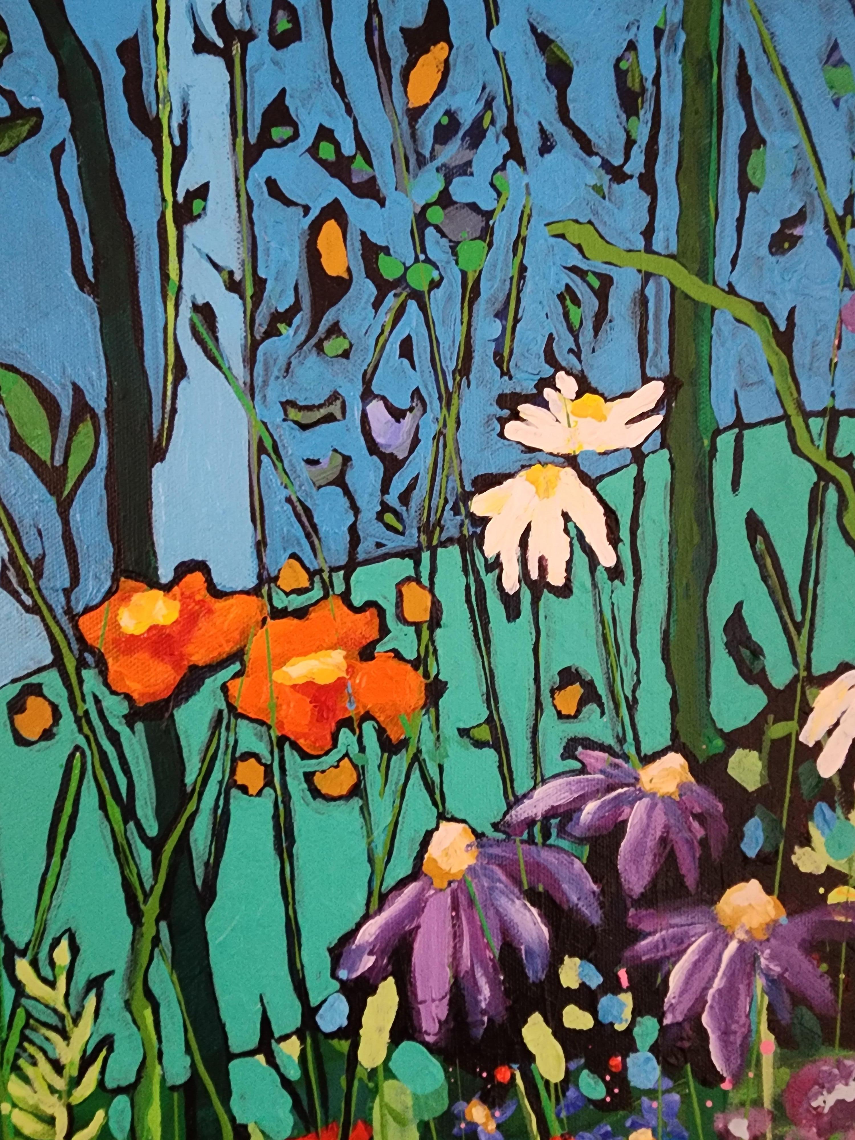 Fantasia floreale - Nature Abstract Bold Statement Colorful Invest Striking Delight in vendita 4