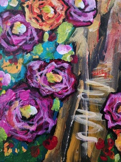 Generosità Quadro Figurativo Massimalismo Contemporaneo Sogno Floreale Speranza Investire