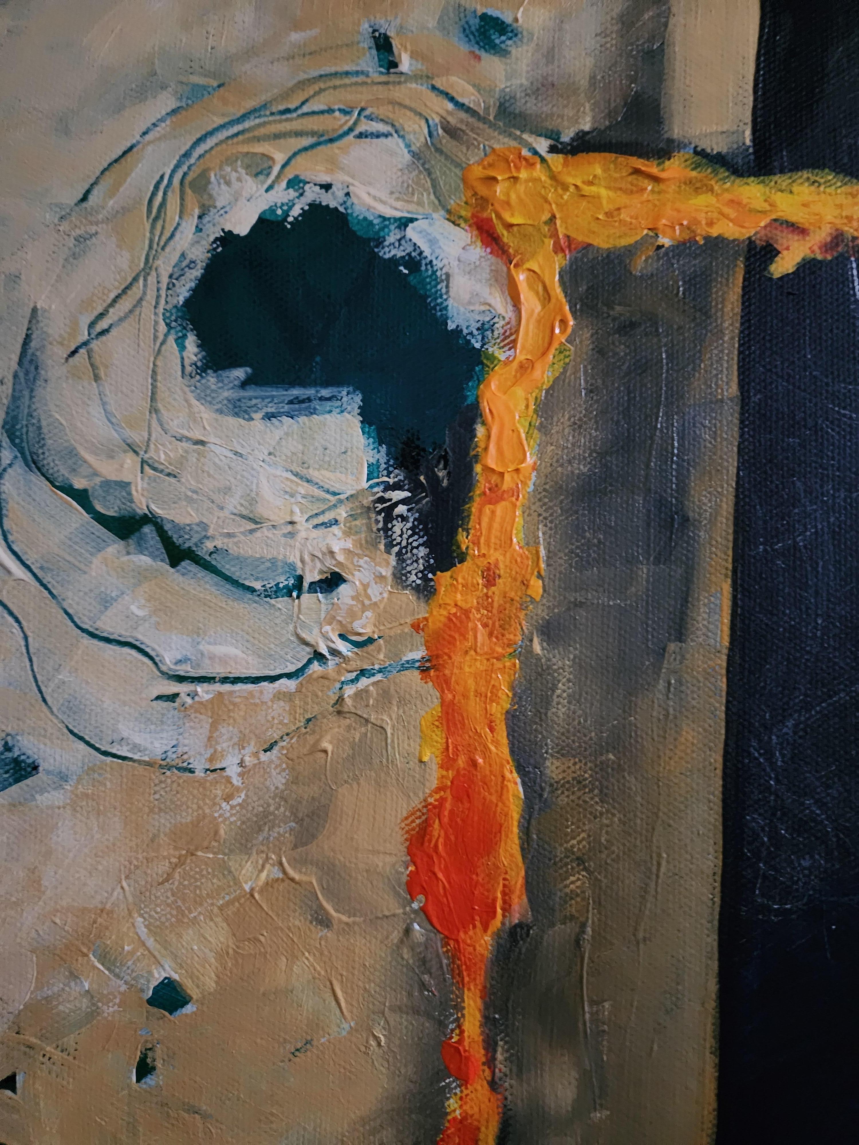 Geology of the Heart - Extra-large Abstract Painting Bold Invest Striking Unique For Sale 10