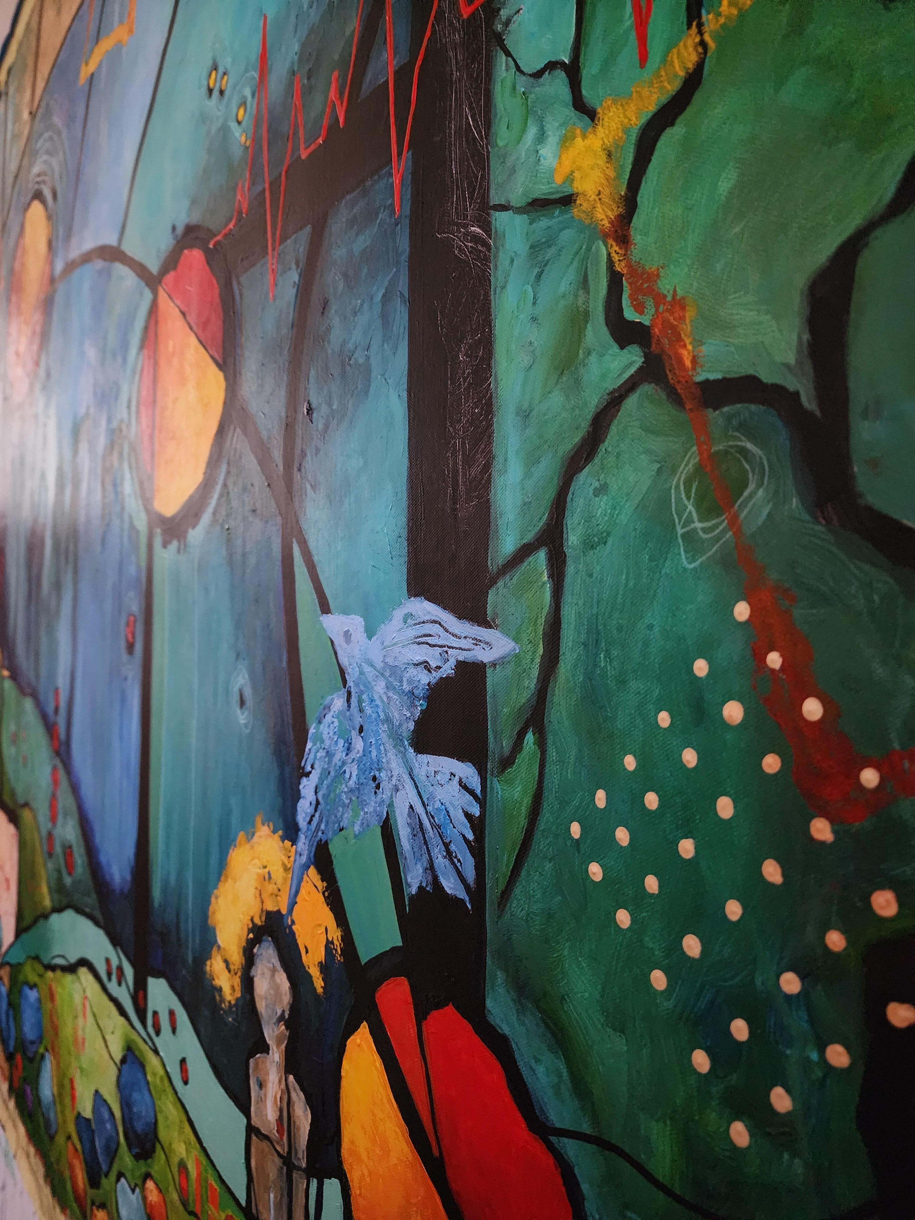 Geology of the Heart - Extra-large Abstract Painting Bold Invest Striking Unique For Sale 11