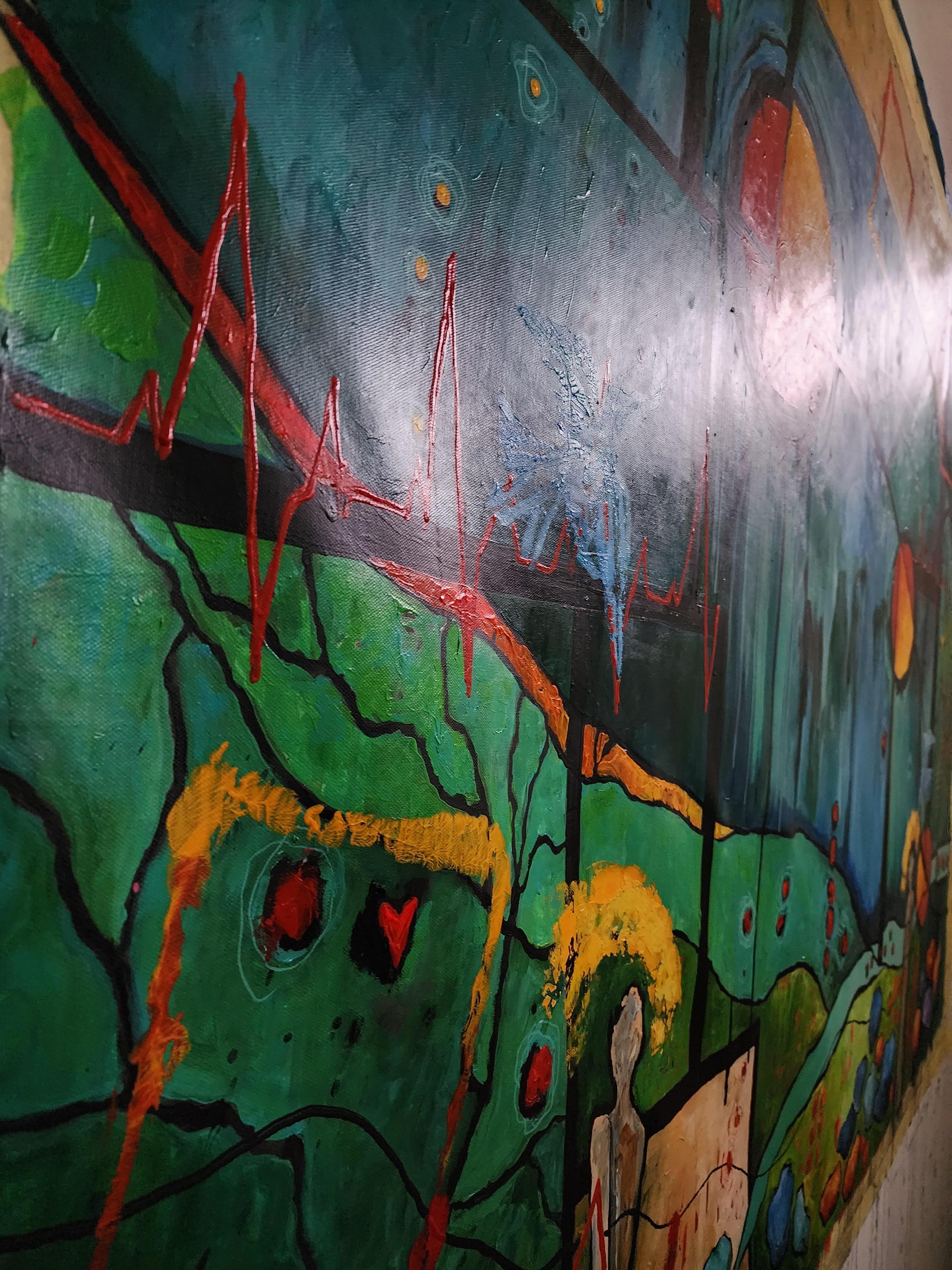 Geology of the Heart - Extra-large Abstract Painting Bold Invest Striking Unique For Sale 12