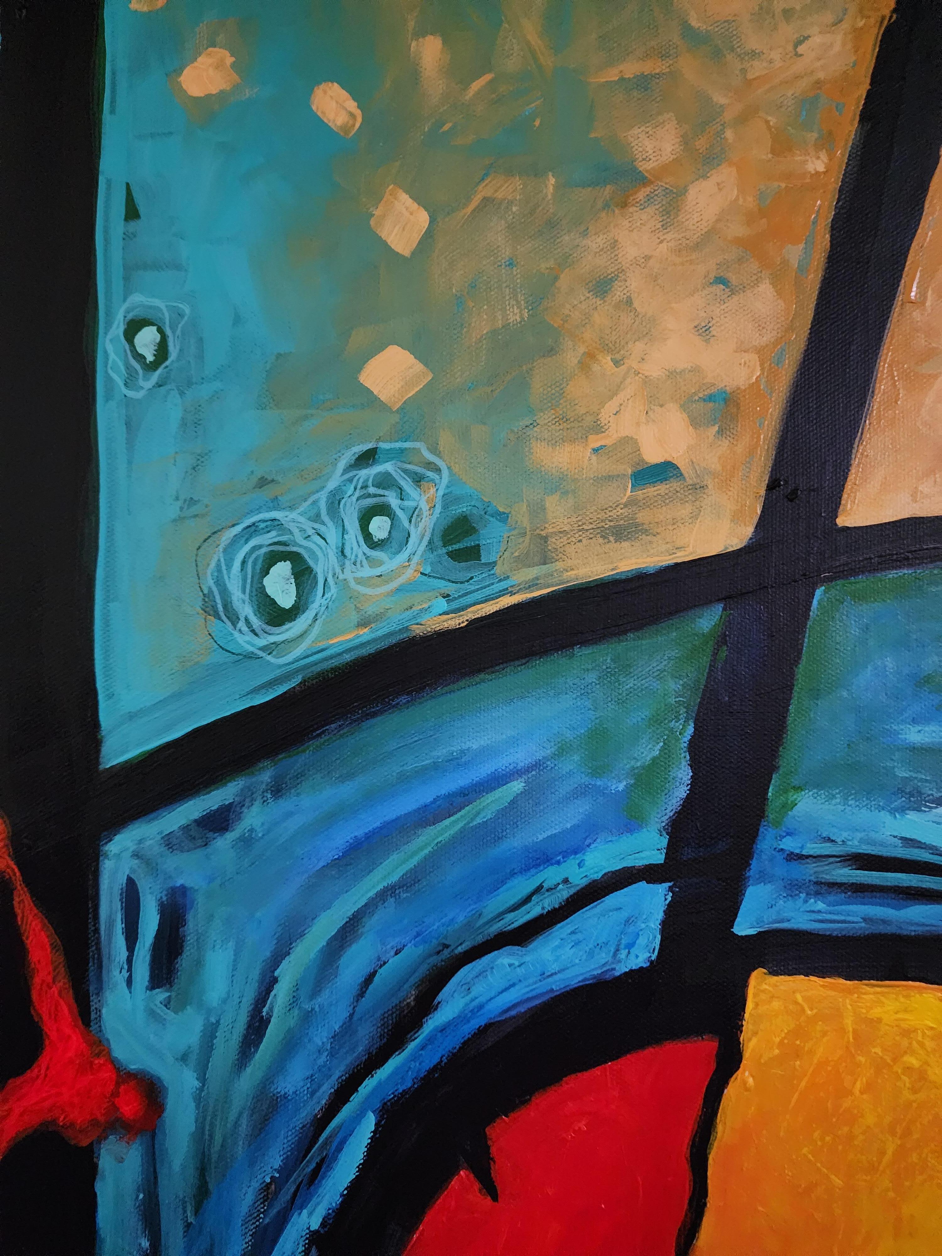 Geology of the Heart - Extra-large Abstract Painting Bold Invest Striking Unique For Sale 16