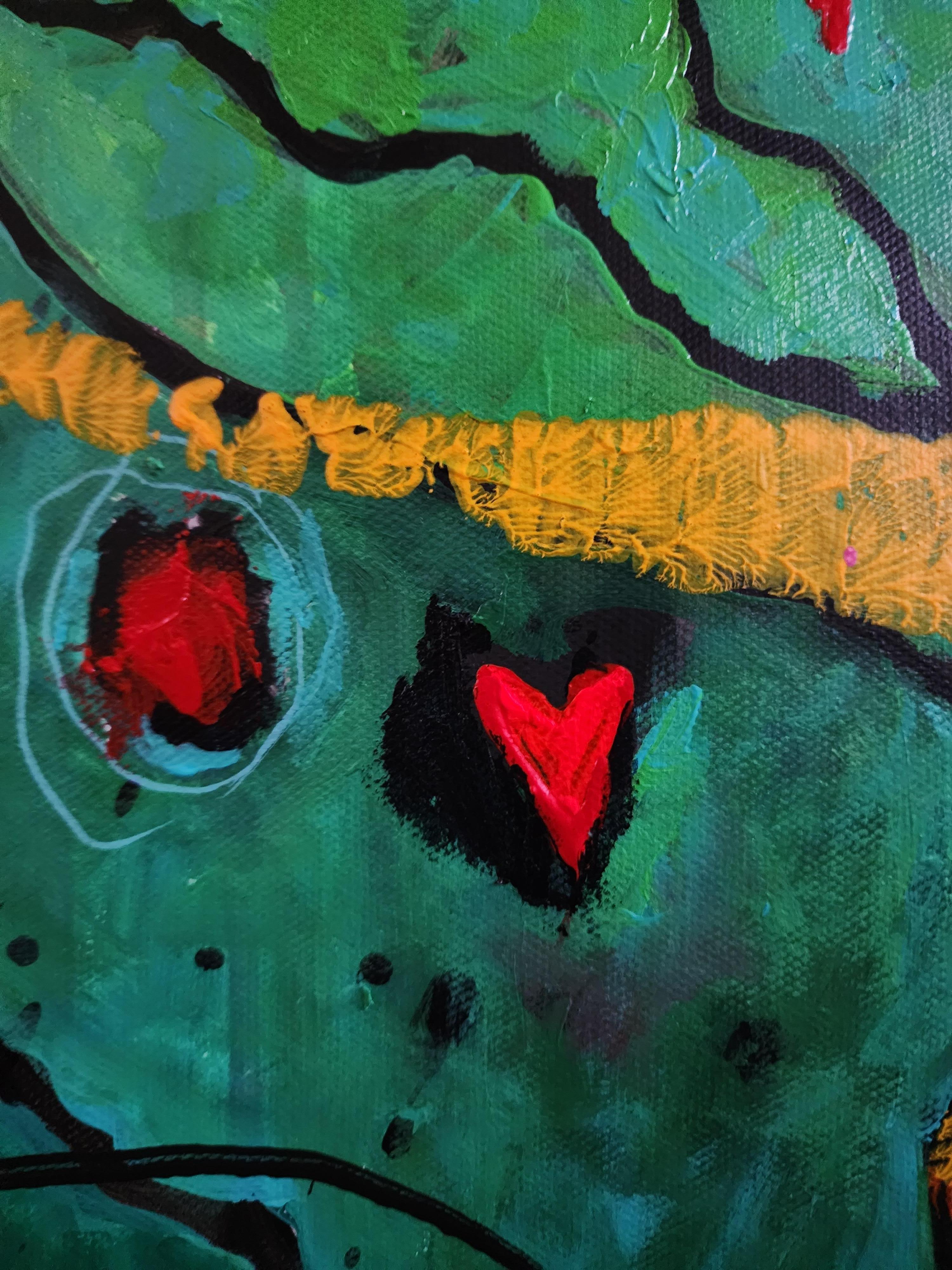 Geology of the Heart - Extra-large Abstract Painting Bold Invest Striking Unique - Gold Figurative Painting by Karnish Art