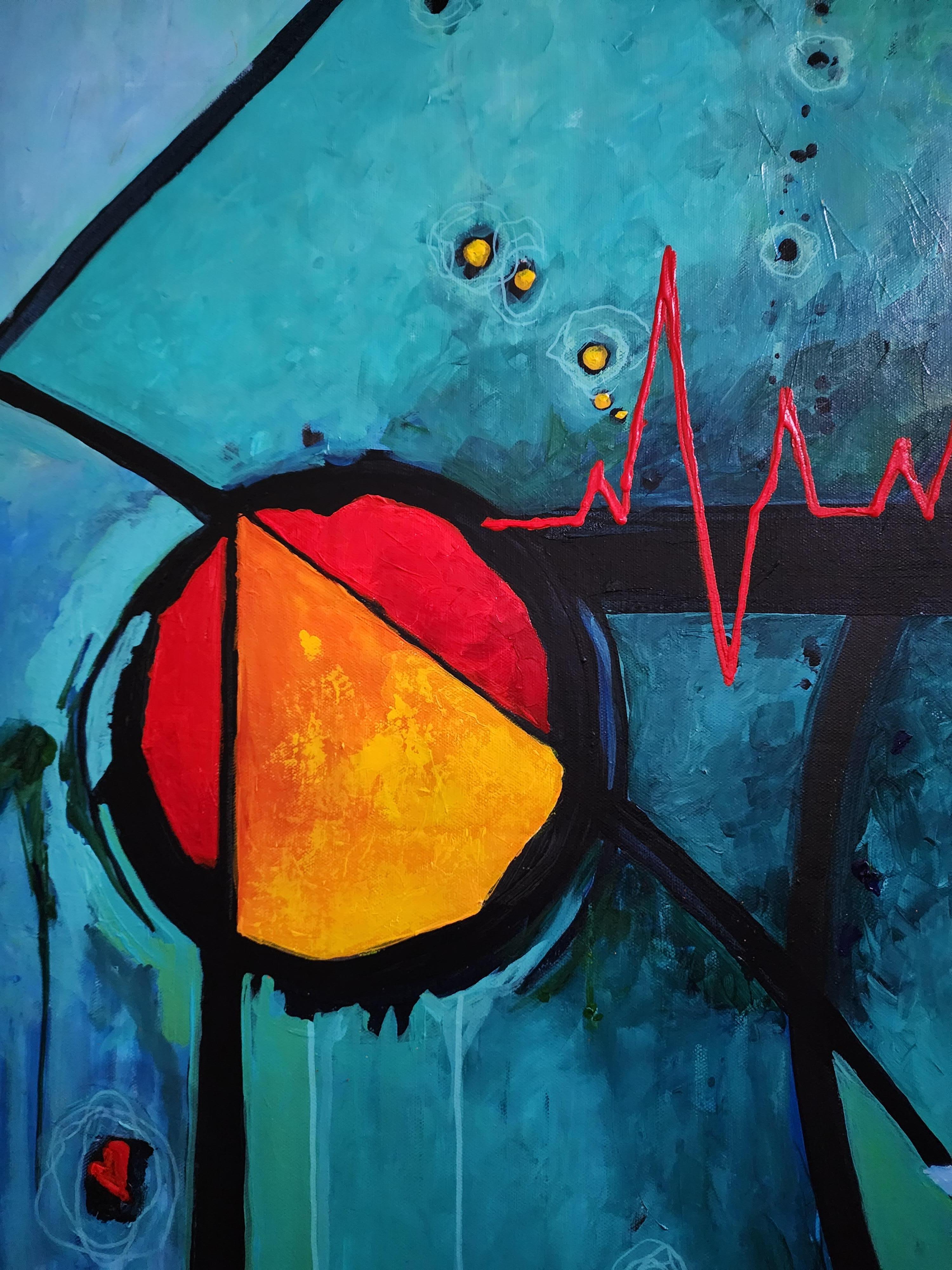 Geology of the Heart - Extra-large Abstract Painting Bold Invest Striking Unique For Sale 17