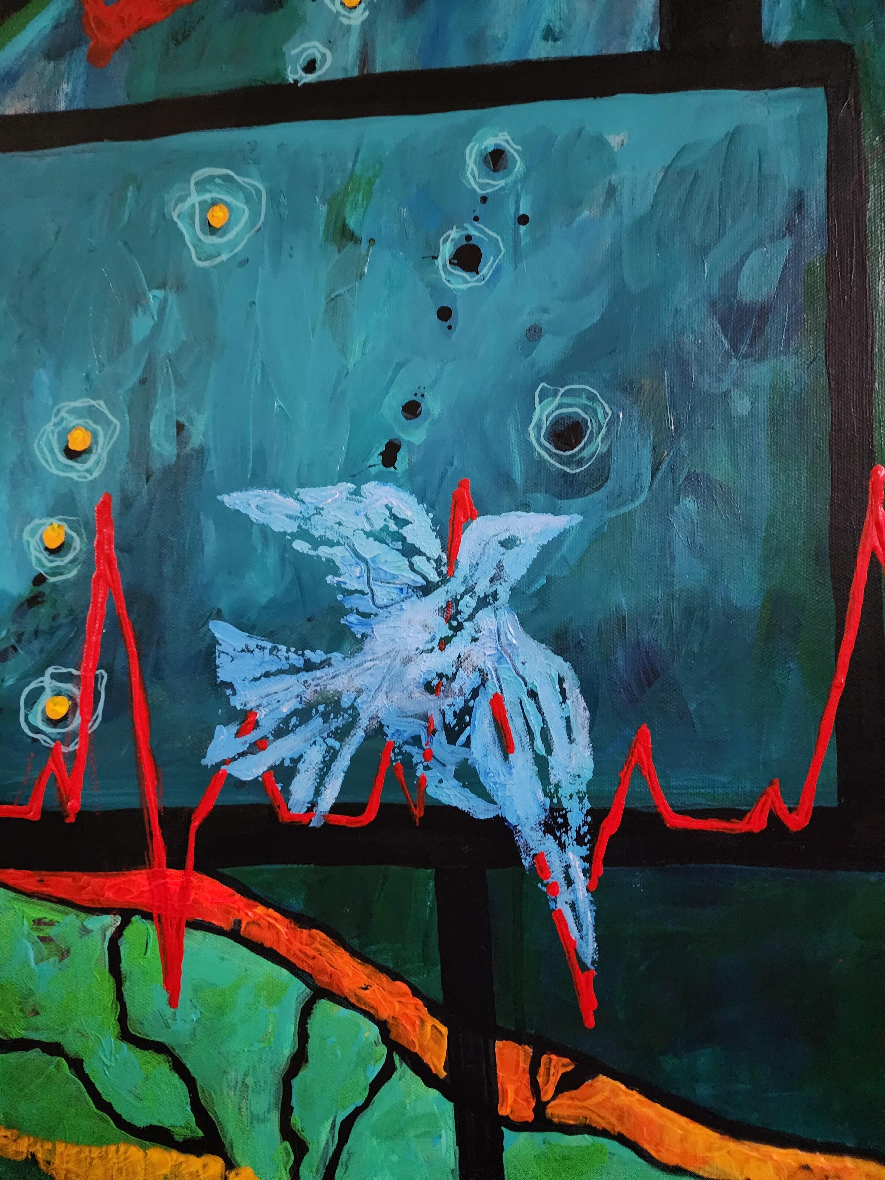 Geology of the Heart - Extra-large Abstract Painting Bold Invest Striking Unique For Sale 2