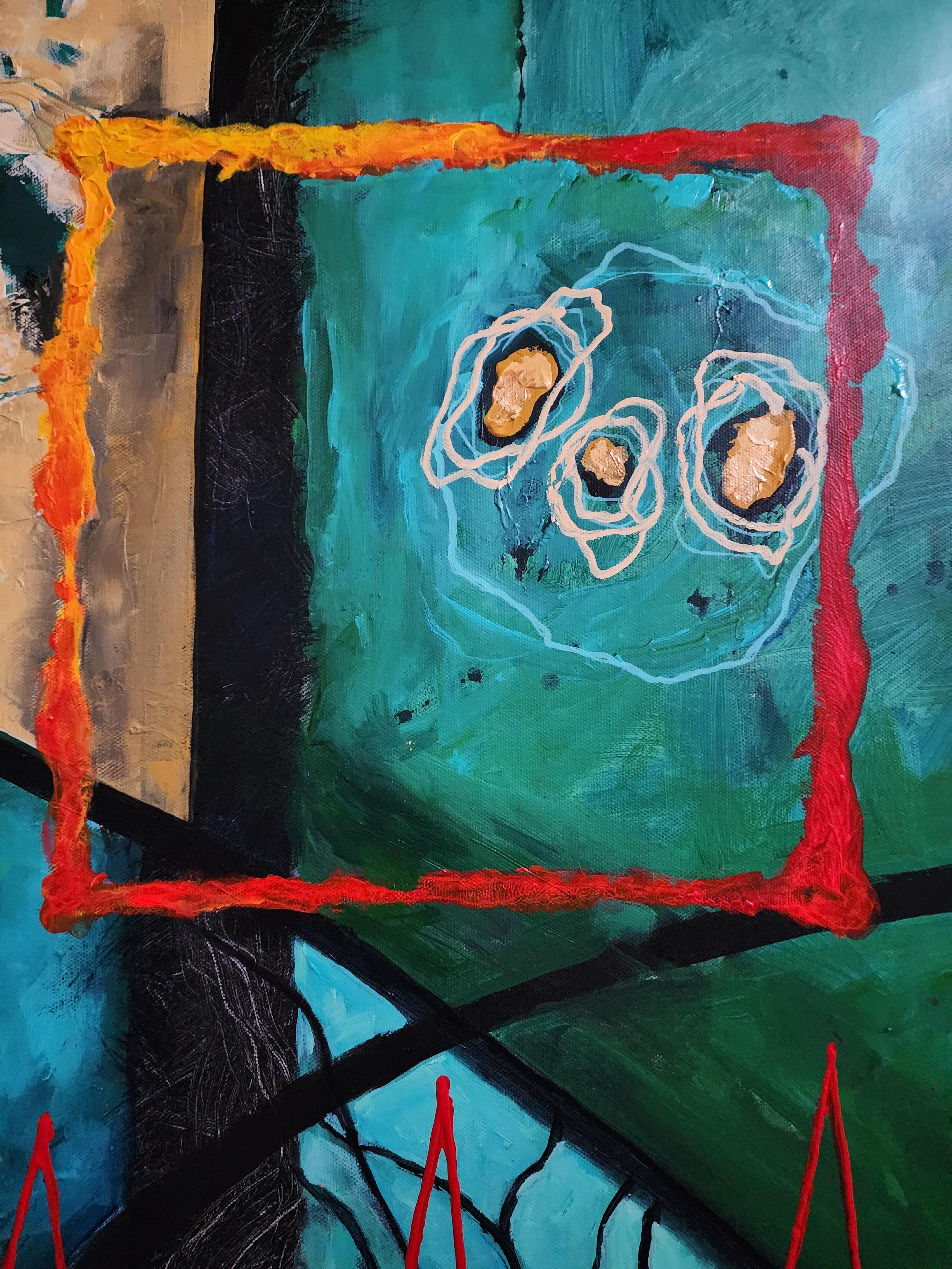 Geology of the Heart - Extra-large Abstract Painting Bold Invest Striking Unique For Sale 3