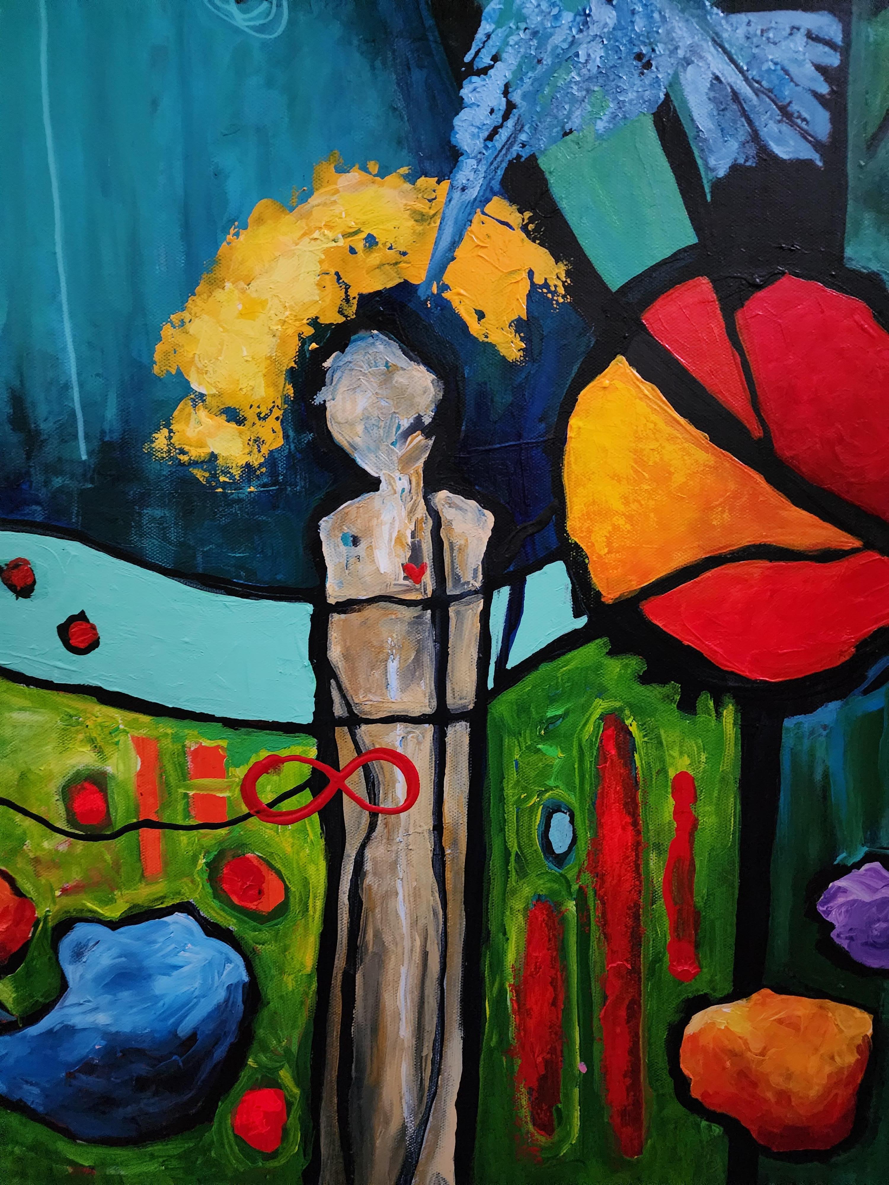 Geology of the Heart - Extra-large Abstract Painting Bold Invest Striking Unique For Sale 5