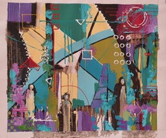 Wächter der Bewegung - Maximalismus Abstrakt Kühn Figurativ Einzigartig Kleinformatig