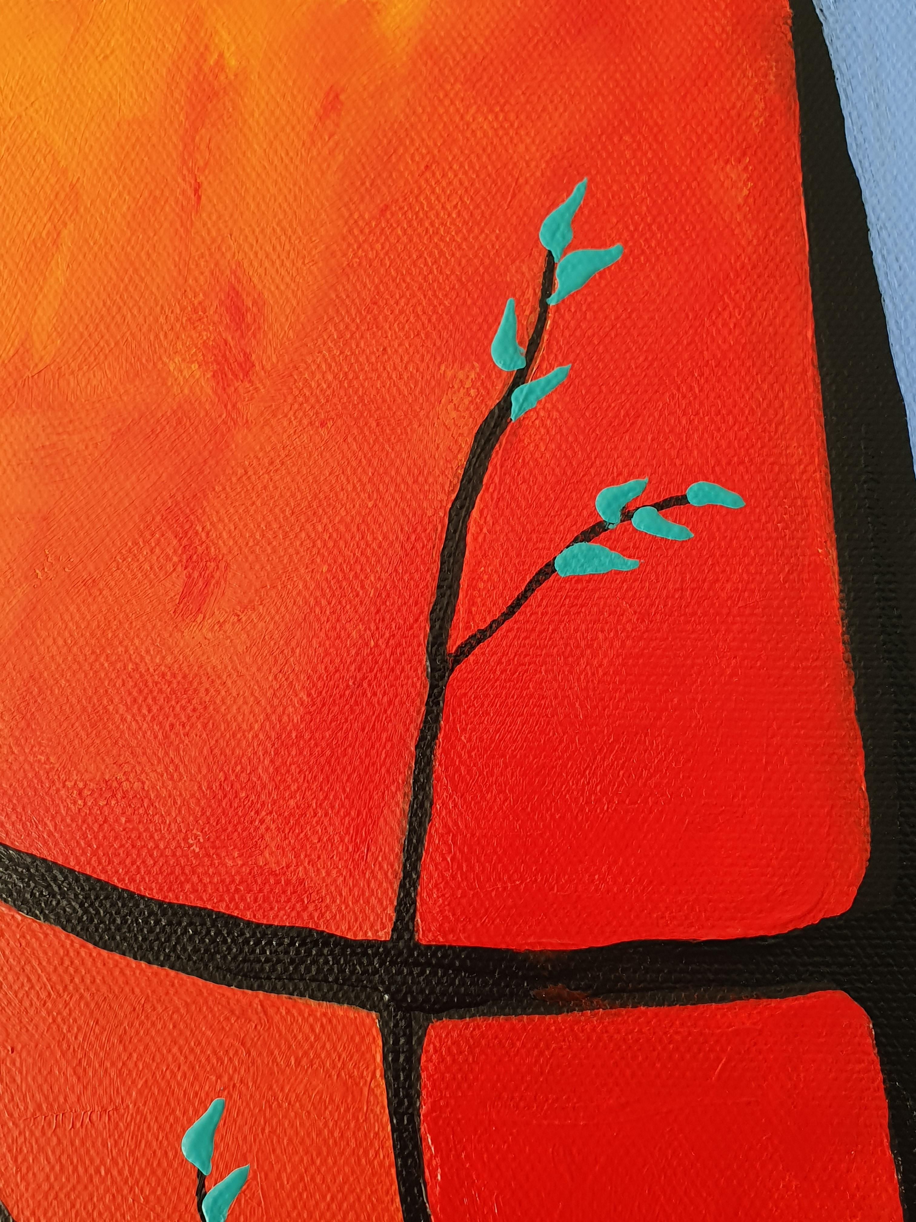 Pittura astratta espressionista Investimento colorato Natura Albero Vibrante Colpo d'occhio 4