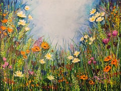 In flower fields of Dreams - Nature Meadow Stillness Beauty Contemporary Color