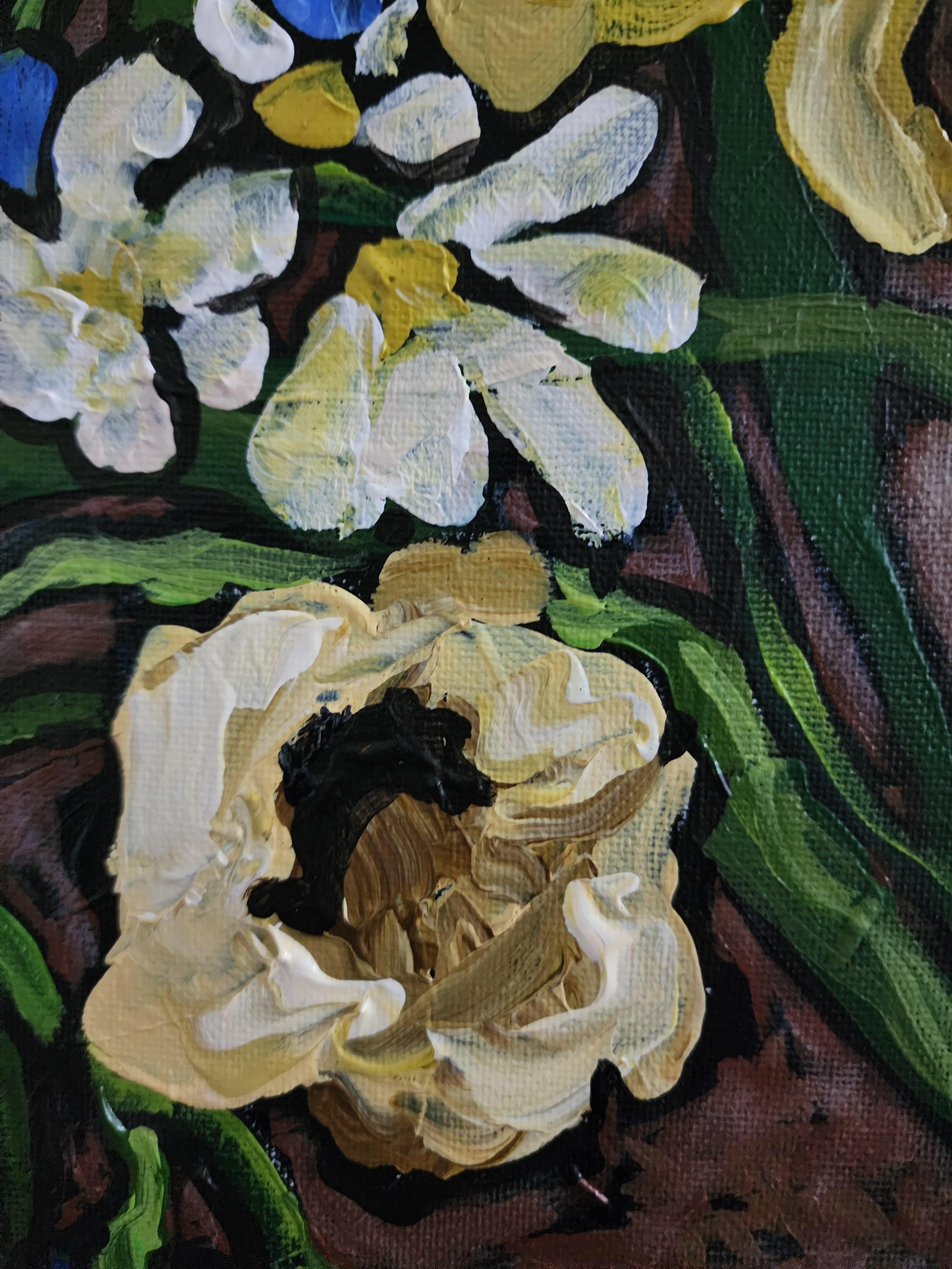 Iris Inspiration - Floral, Abstract, Contemporary, Nature, Soft tones, Original For Sale 5