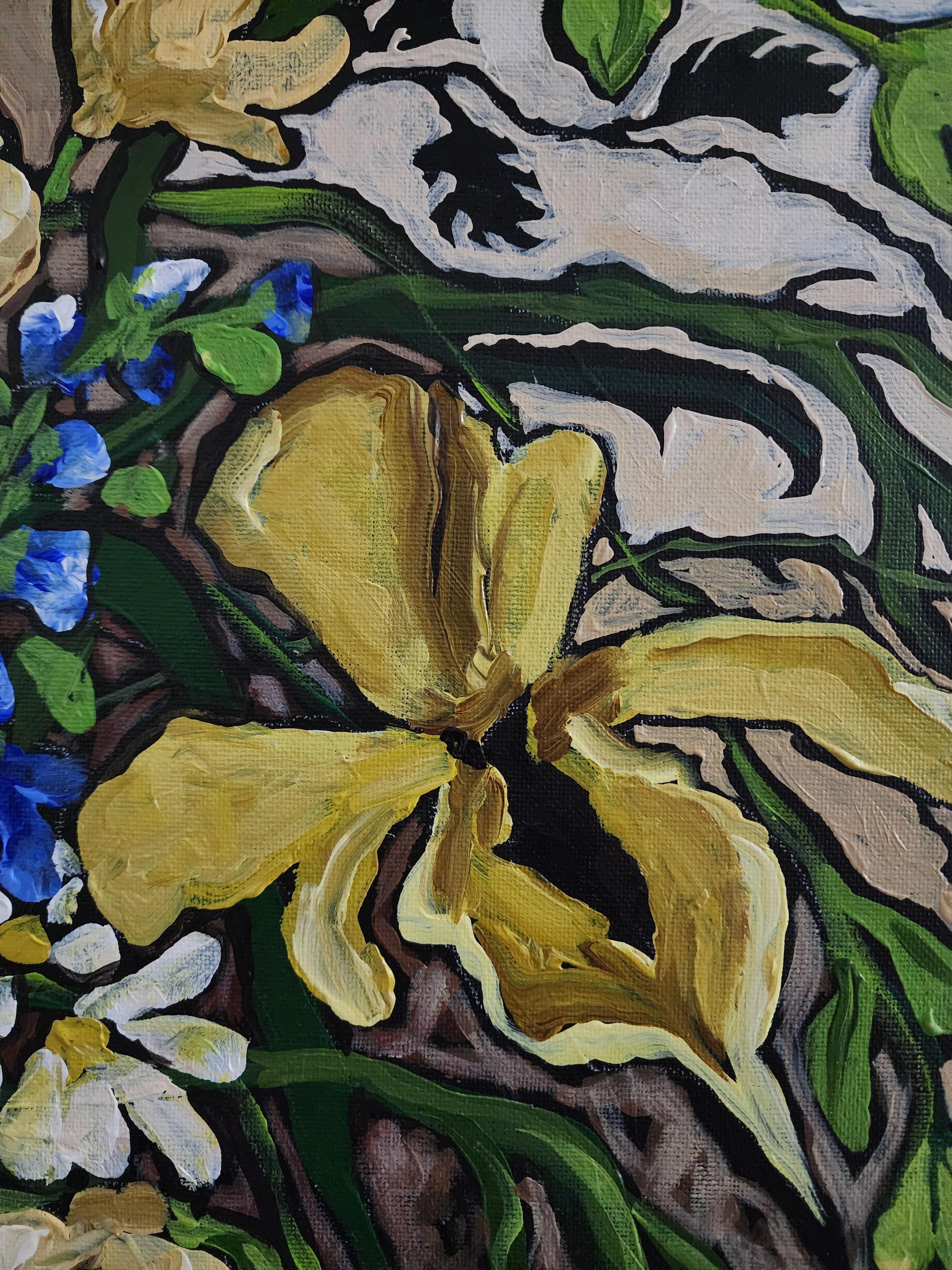 Iris Inspiration - Floral, Abstract, Contemporary, Nature, Soft tones, Original For Sale 6