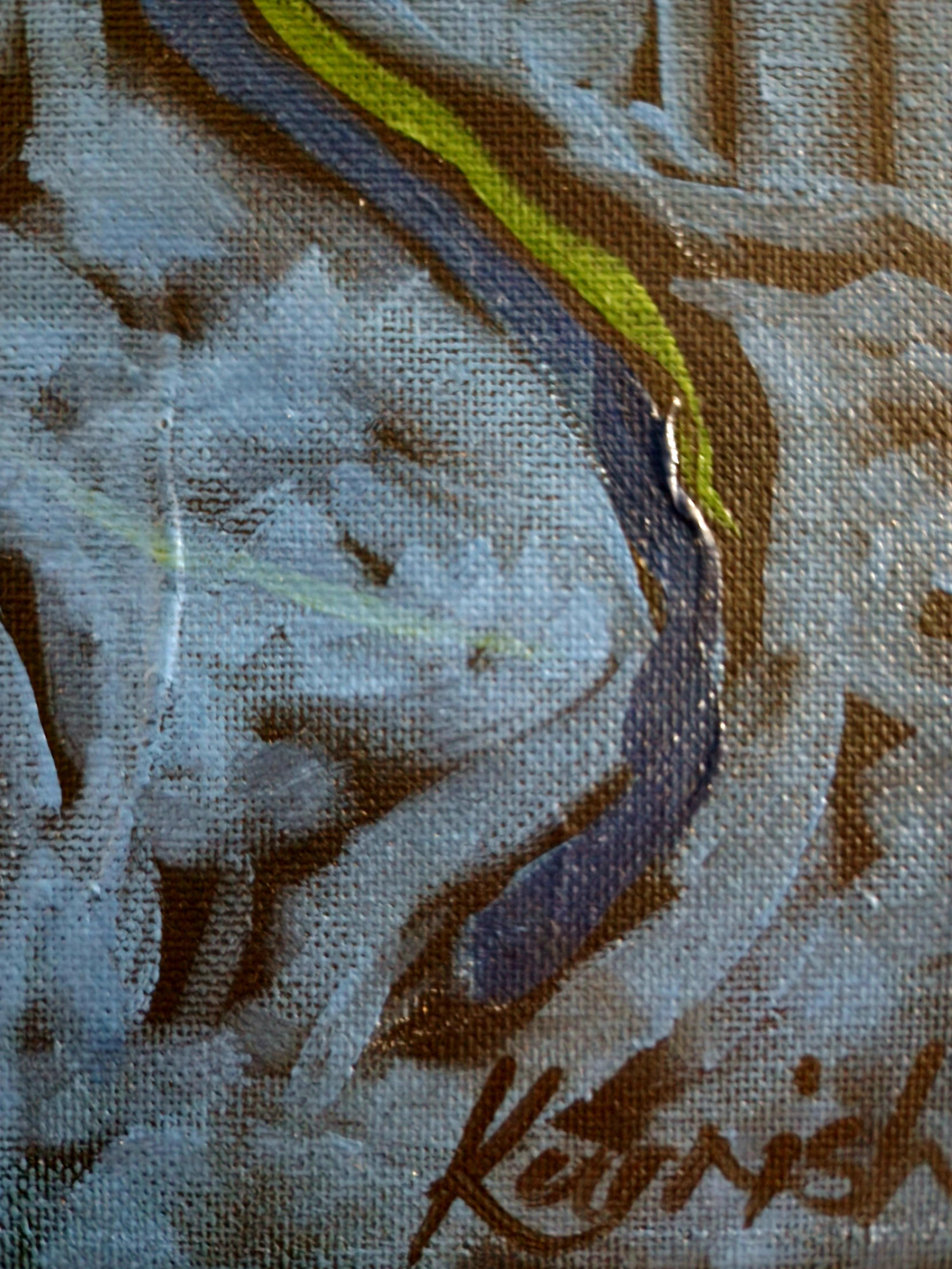 Iris Inspiration - Floral, Abstract, Contemporary, Nature, Soft tones, Original For Sale 2