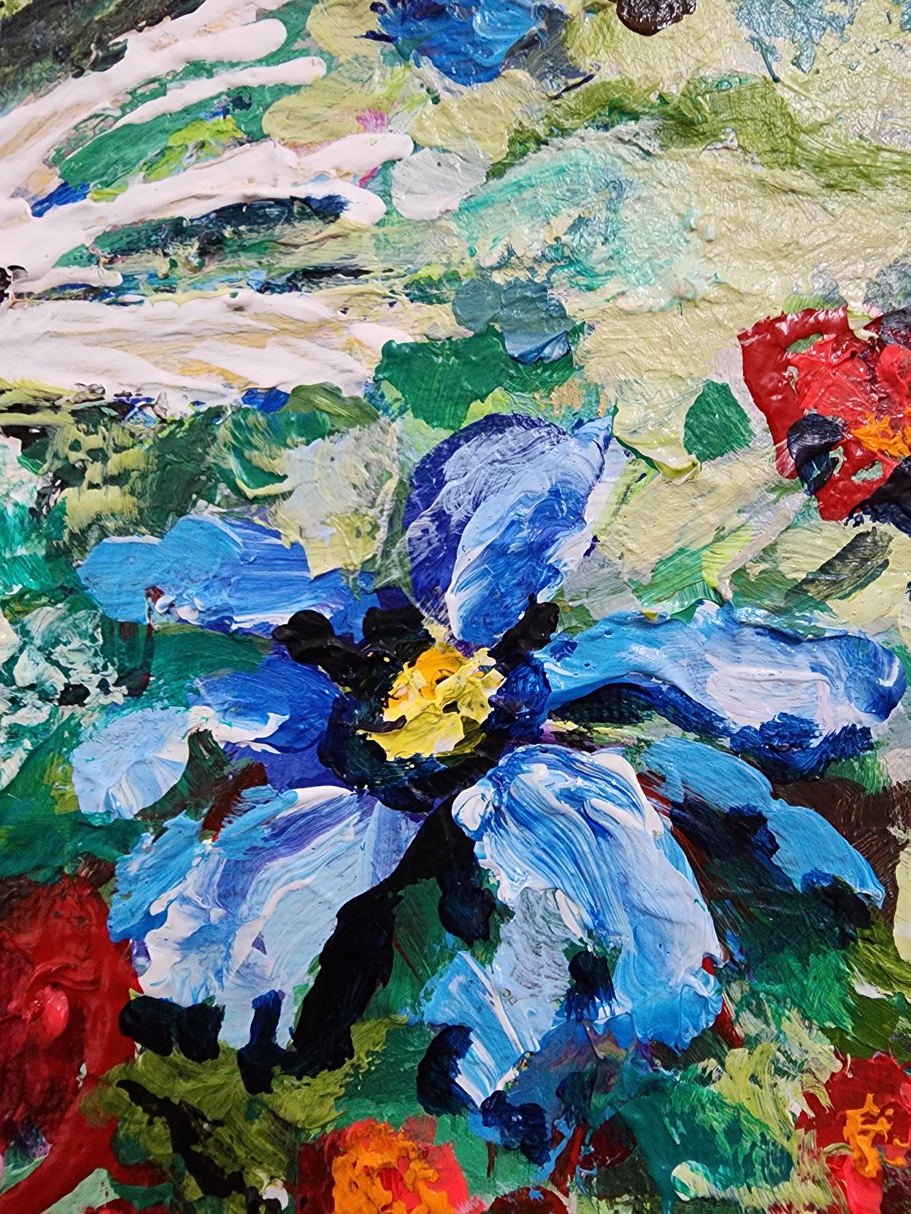 It's Beautiful - Floral Still-life Colorful Delight Flowers Bouquet Mother Earth (en anglais) en vente 10