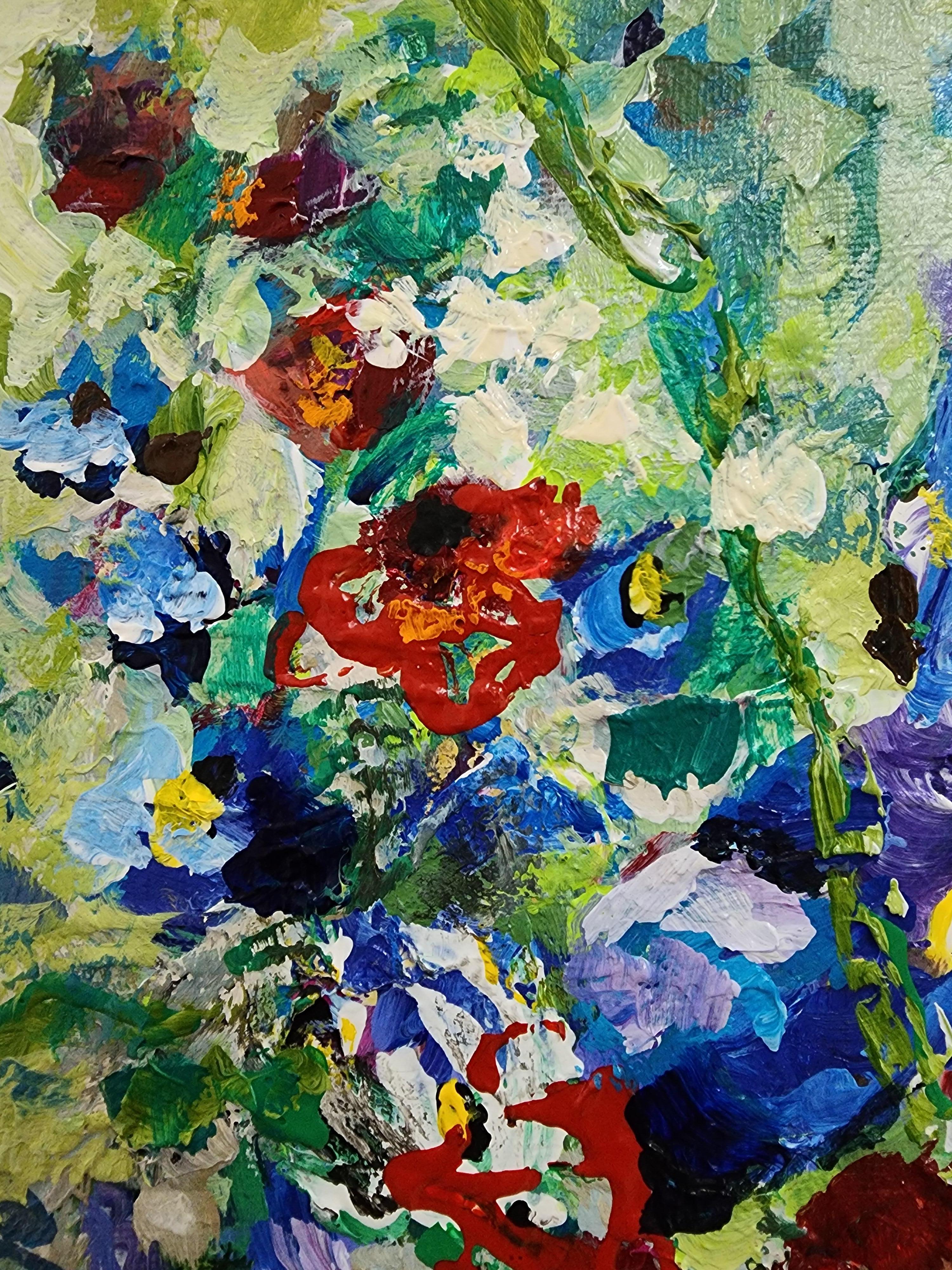 It's Beautiful - Floral Still-life Colorful Delight Flowers Bouquet Mother Earth (en anglais) en vente 1