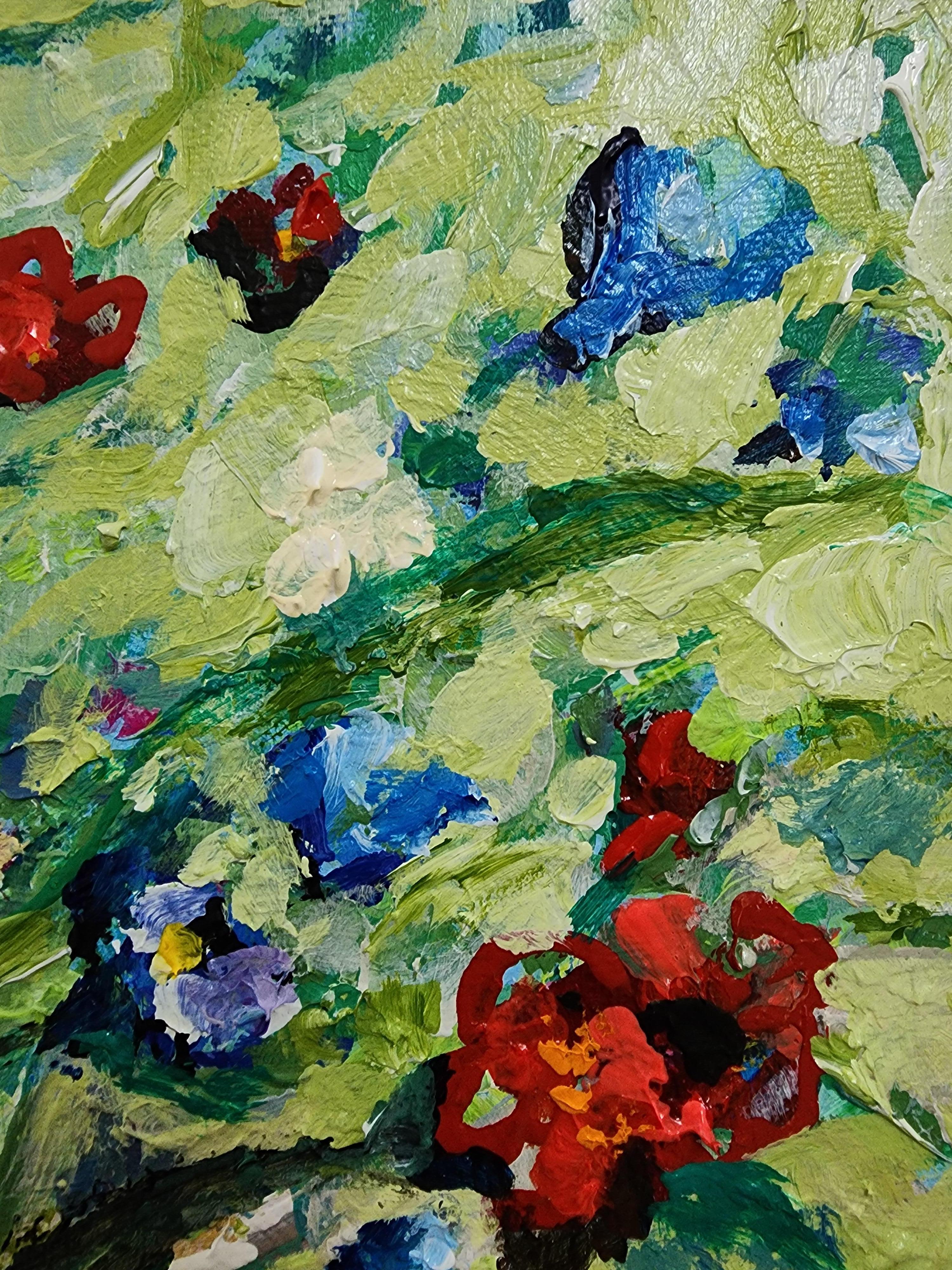 It's Beautiful - Floral Still-life Colorful Delight Flowers Bouquet Mother Earth (en anglais) en vente 2