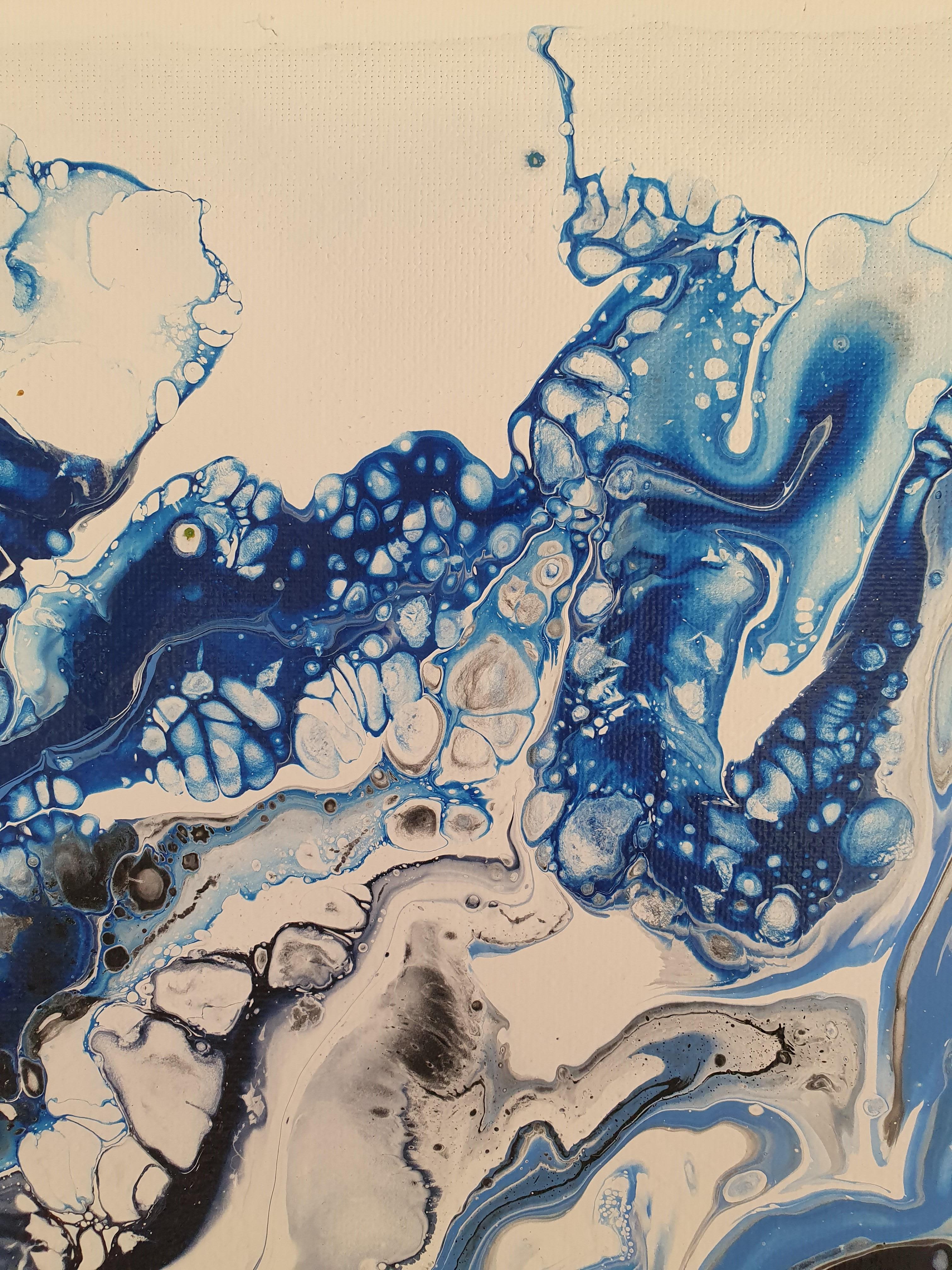 Title: Joyspring

Blue Ocean Water Free Blues Abstract Contemporary Striking Invest
Joyspring - An everlasting spring or fountain of joy.

While creating this work, the artist was transported to the sea, with its movement, abundance, and flow. It