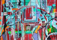 Kaleidoscope - Large Painting Maximalism Intense Colorful Statement Invest