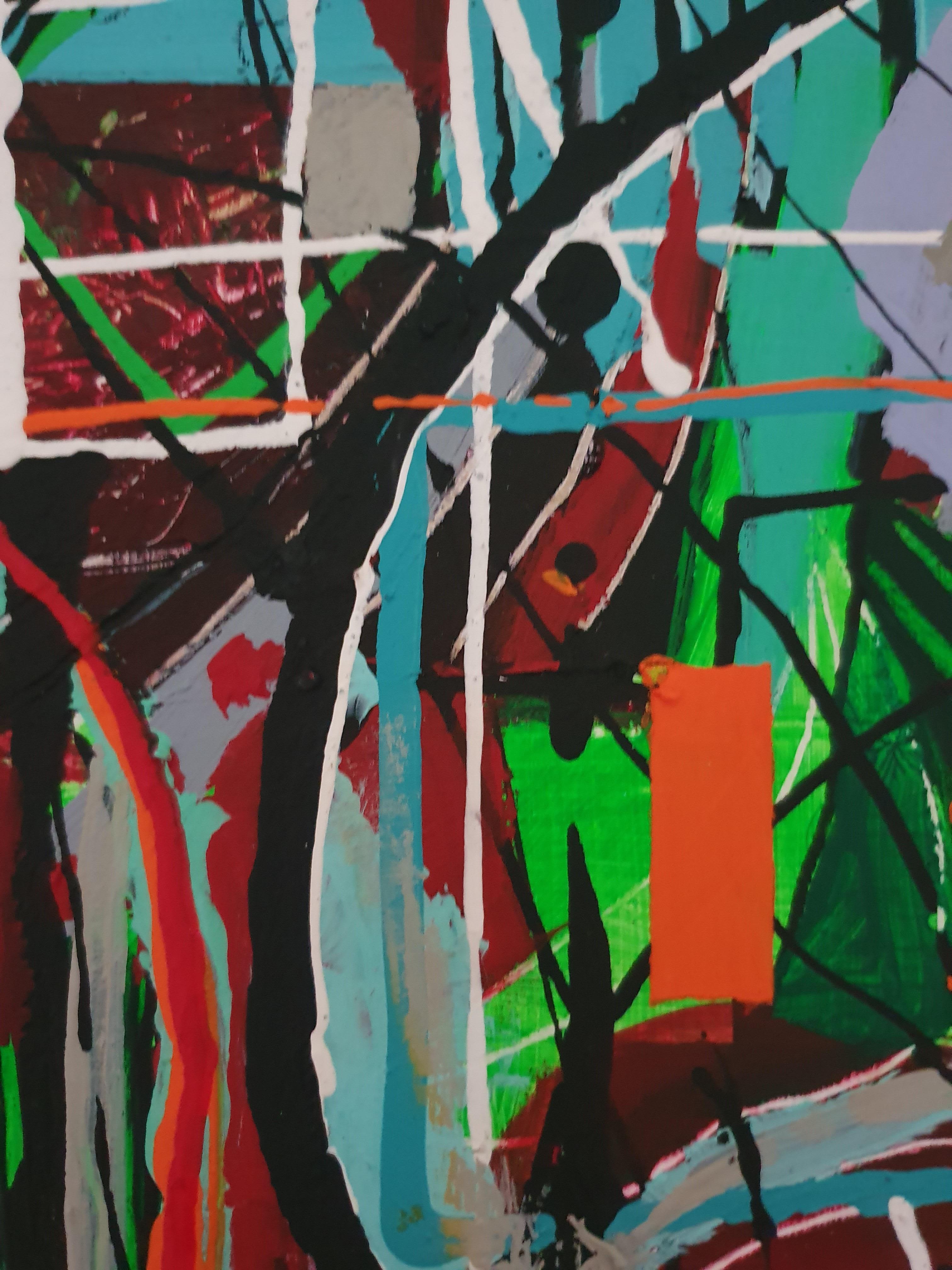 Pintura Caleidoscopio Colorido Alegría Contemporáneo Figurativo Abstracto Acrílico Óleo - Painting Expresionismo abstracto de Karnish Art