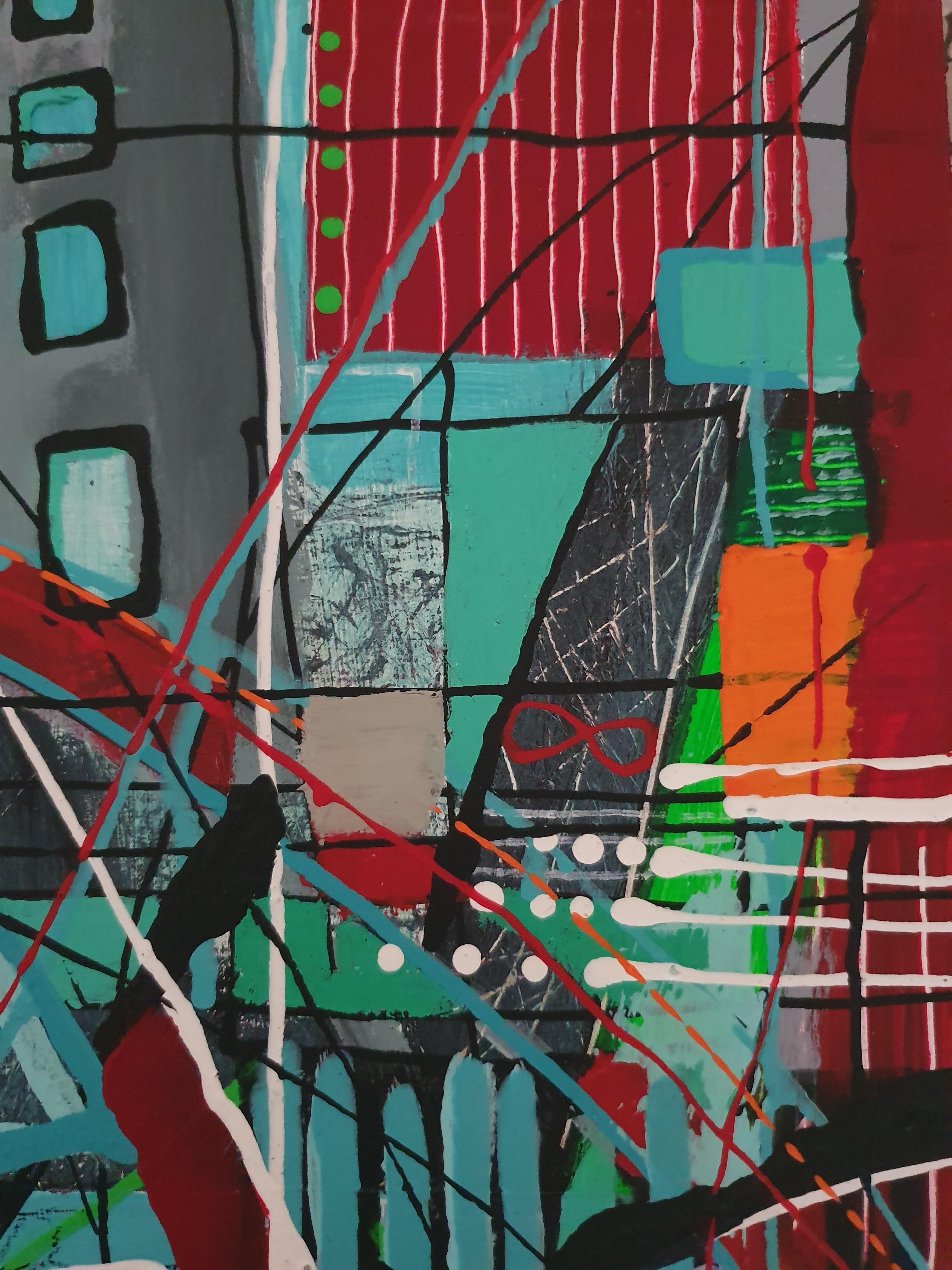 Pintura Caleidoscopio Colorido Alegría Contemporáneo Figurativo Abstracto Acrílico Óleo 1