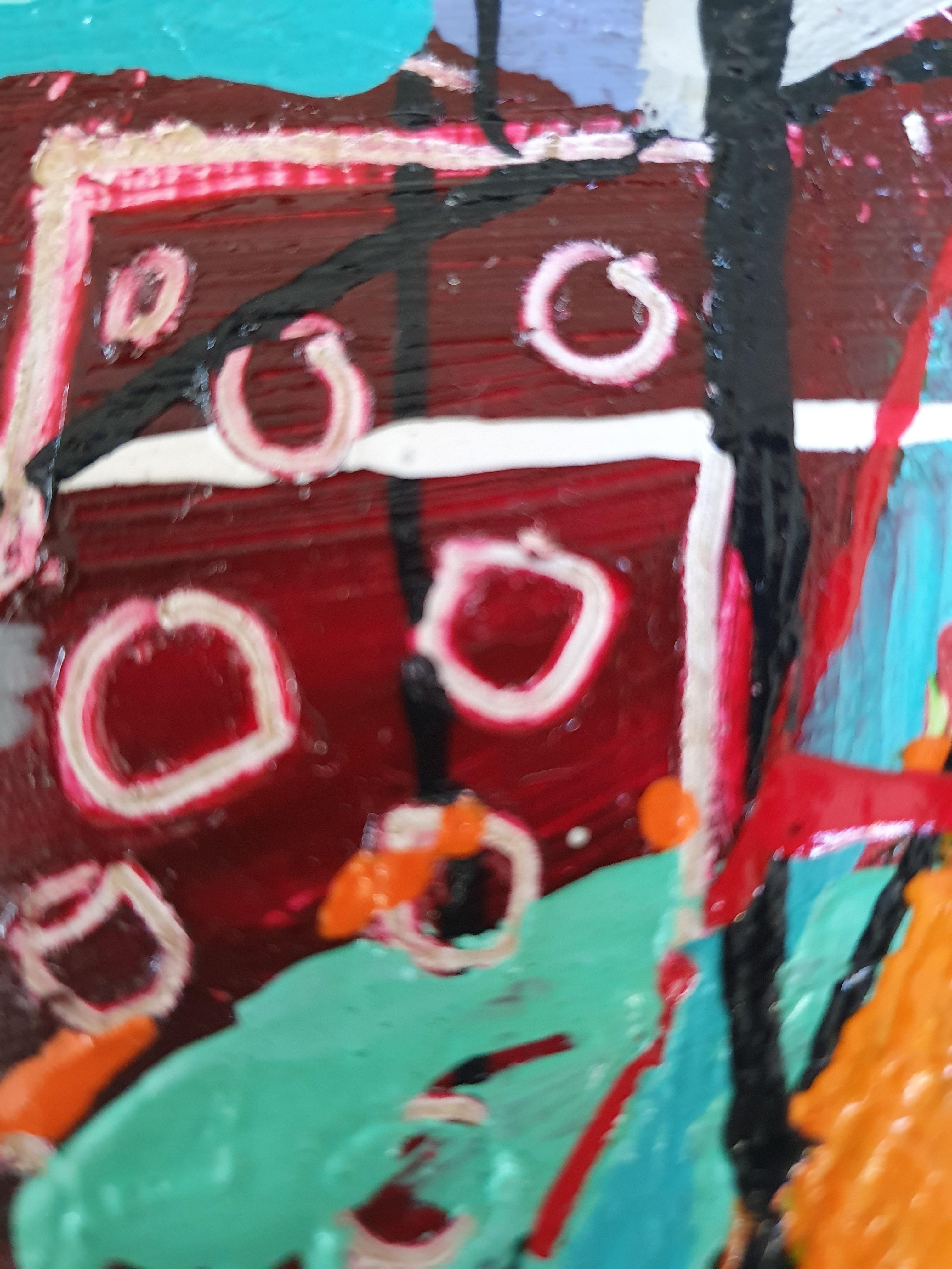Pintura Caleidoscopio Colorido Alegría Contemporáneo Figurativo Abstracto Acrílico Óleo 2