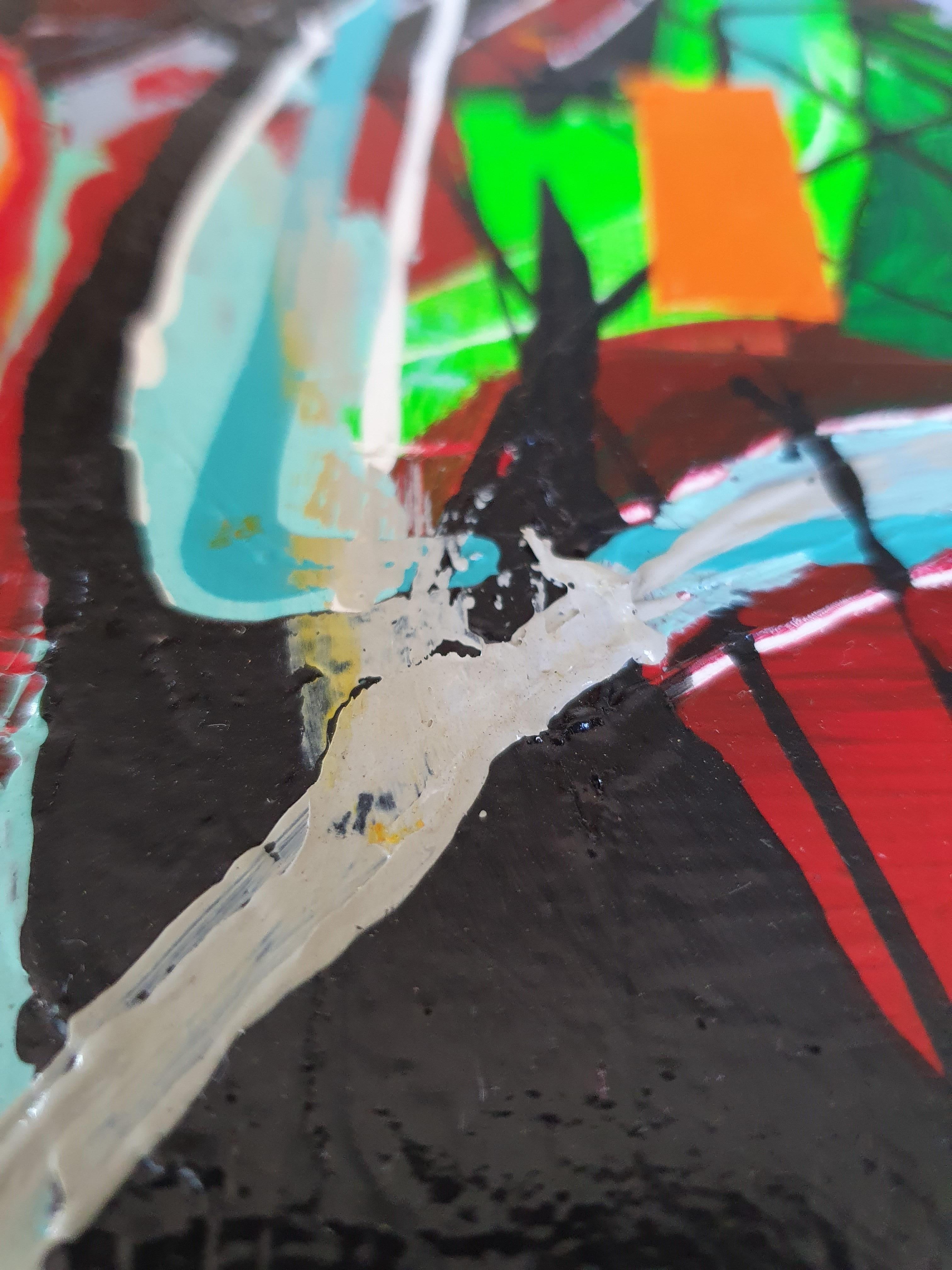 Pintura Caleidoscopio Colorido Alegría Contemporáneo Figurativo Abstracto Acrílico Óleo 3