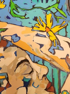 La Joie De Vivre - Portrait Stillness Female Colorful Striking Joy Abstract Art