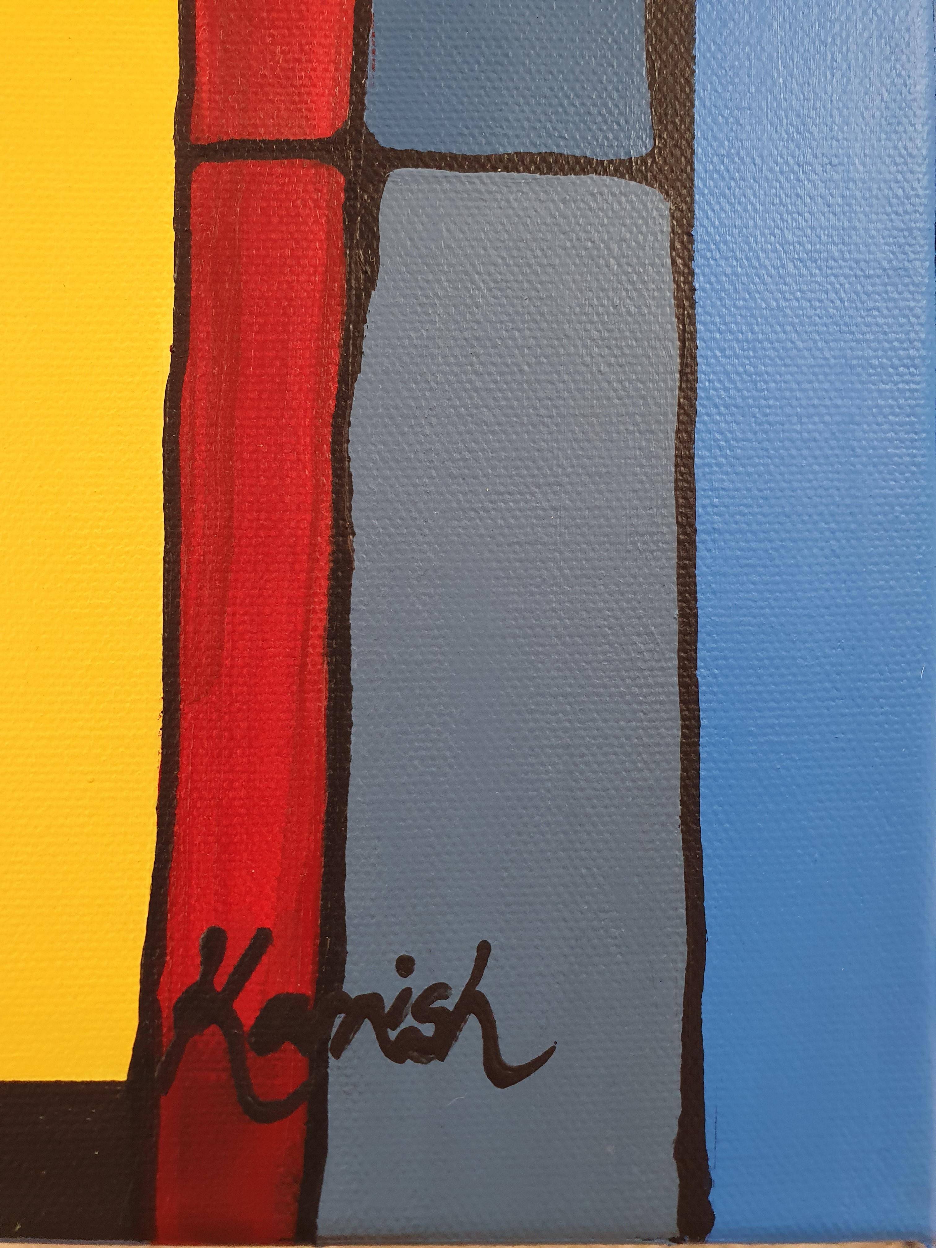 Liberty Malerei Modern Kubismus Elefant Bunt Invest Kunstwerk Original Bold im Angebot 3
