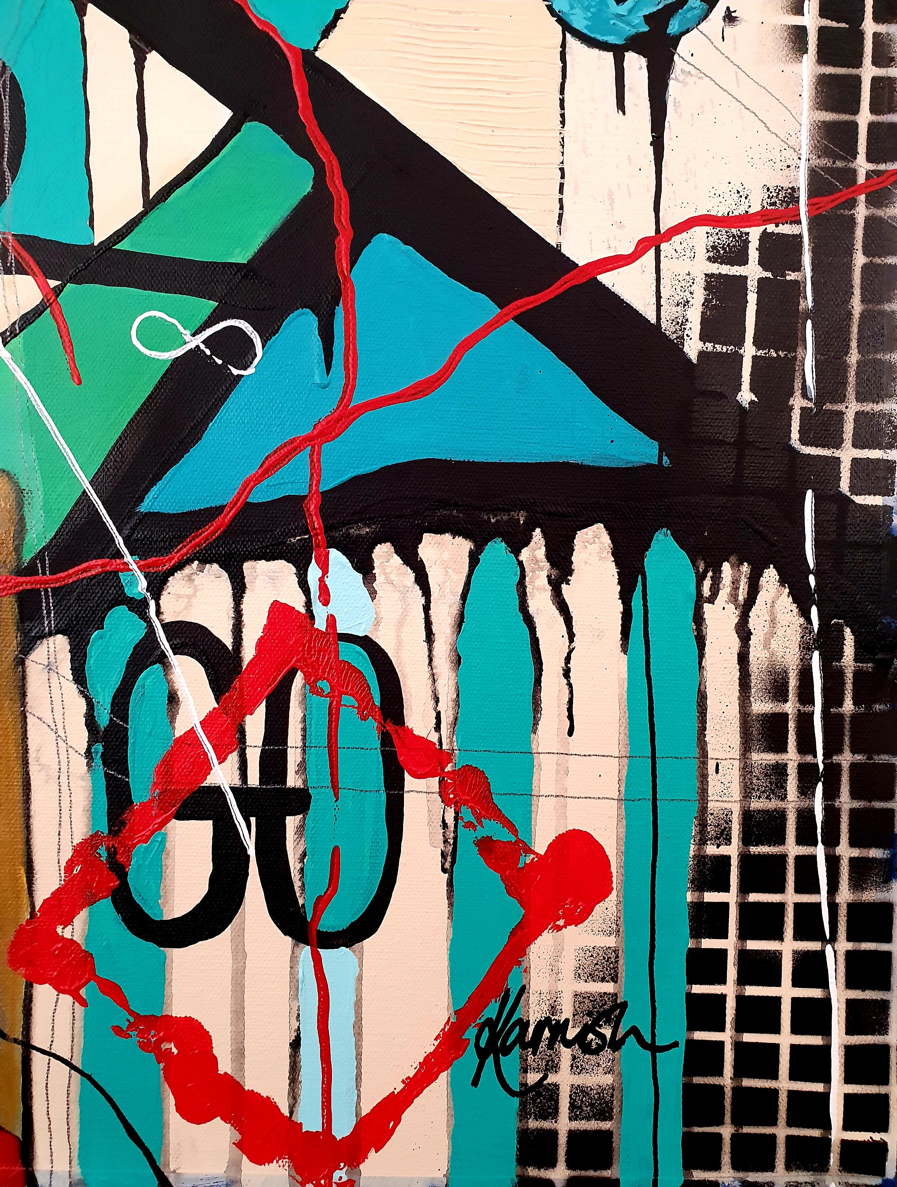 Love Conquers All - Omnia Vincit Amor Extra Large Abstract Investment Bold Color For Sale 5