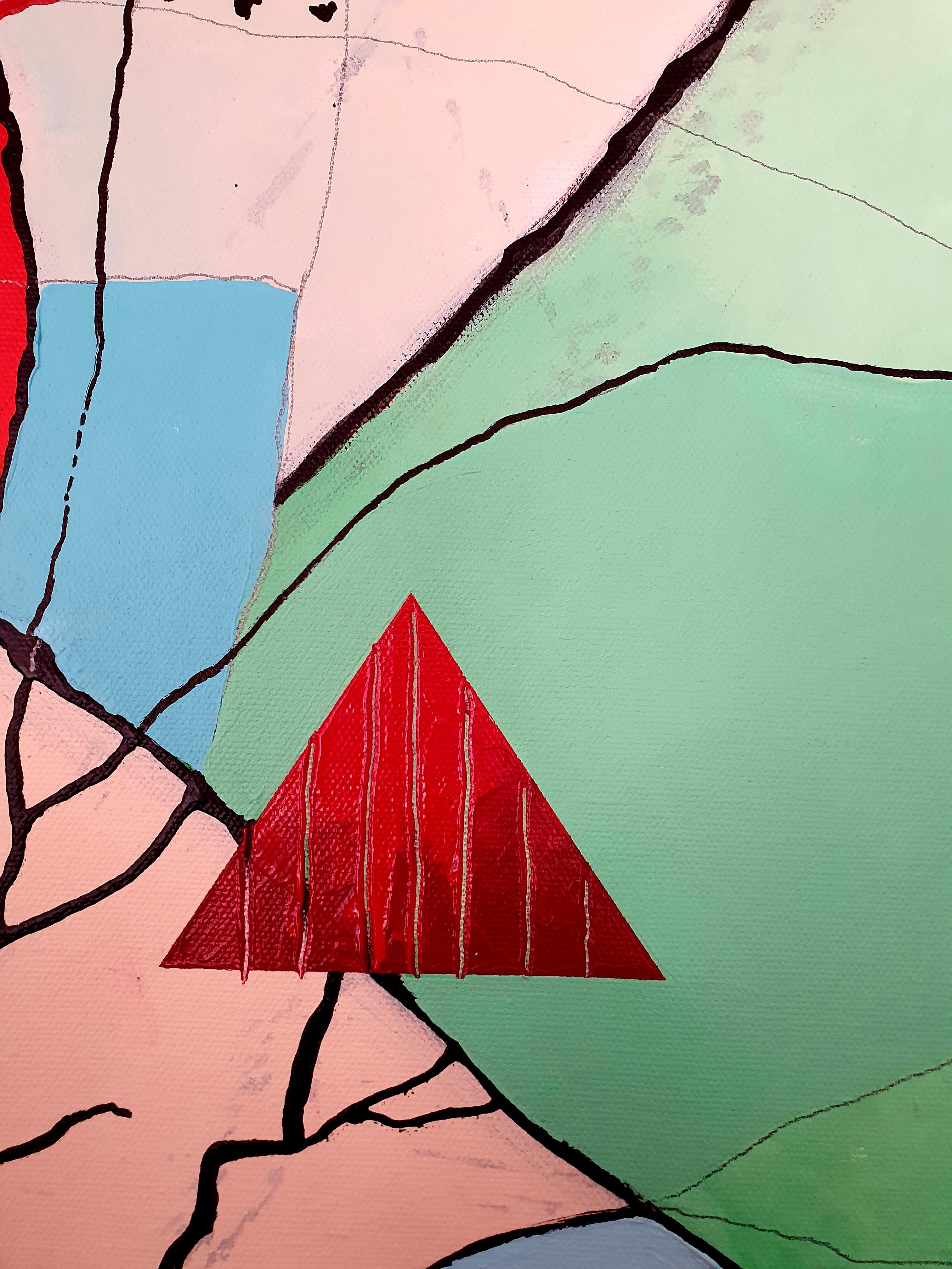 Love Conquers All - Omnia Vincit Amor Extra Large Abstract Investment Bold Color For Sale 7