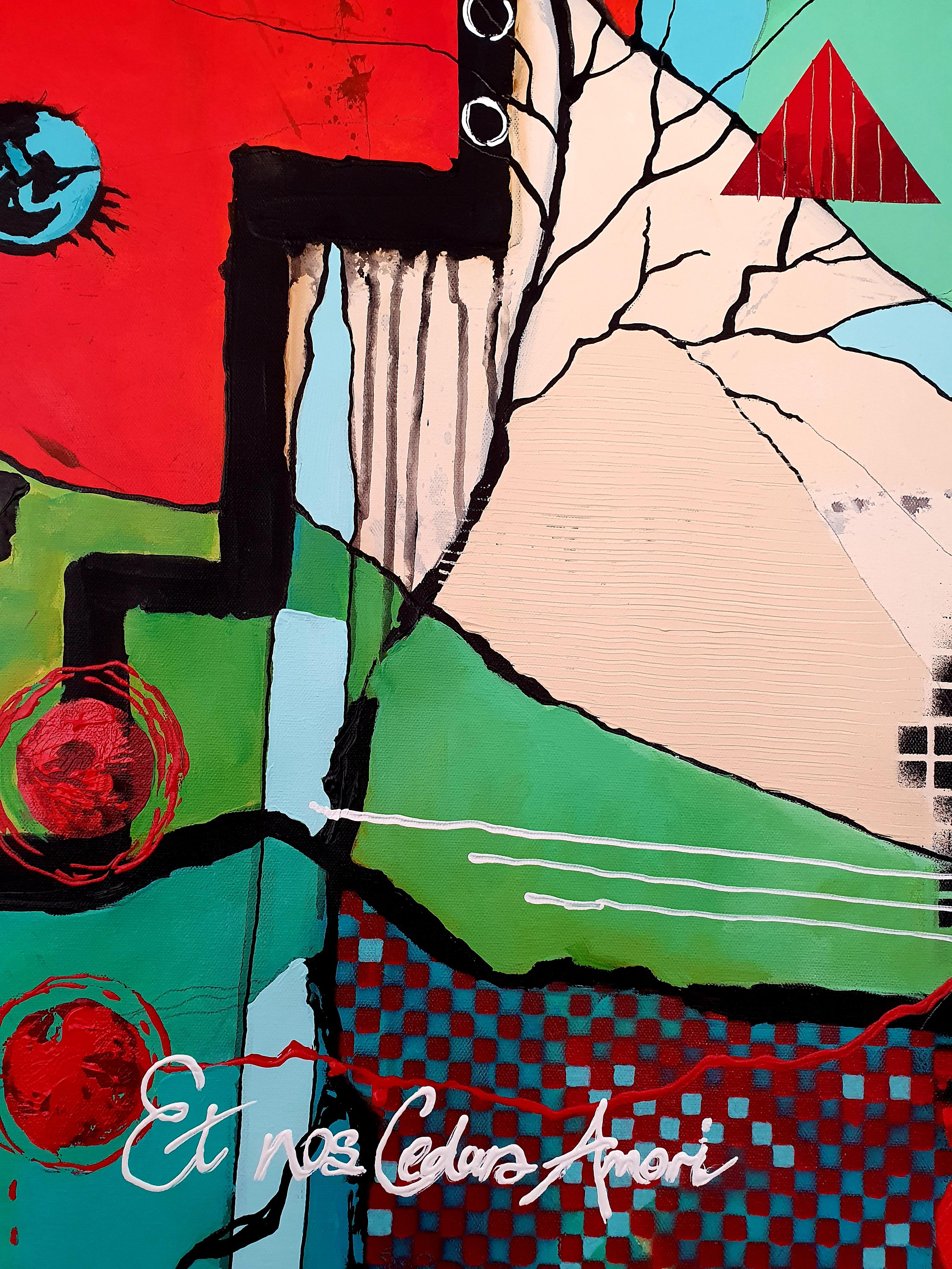 Title: Love Conquers All - Omnia Vincit Amor 

Extra Large Abstract Investment Bold Color

Large rendition in the Unchained Expressions series. It attempts to map the road to freedom and liberation, in Karnish's abstract, expressionistic and