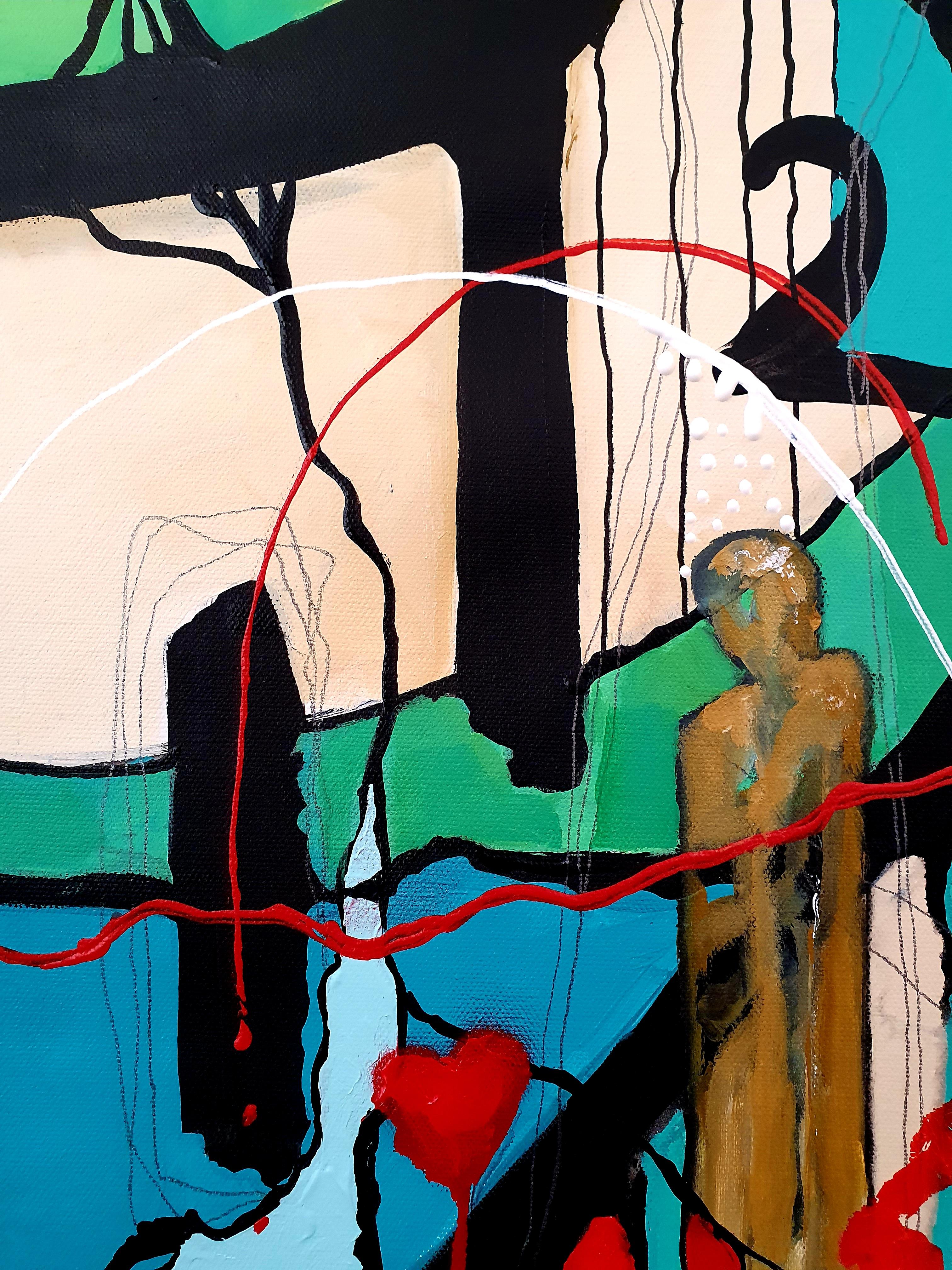 Love Conquers All - Omnia Vincit Amor Extra Large Abstract Investment Bold Color For Sale 3
