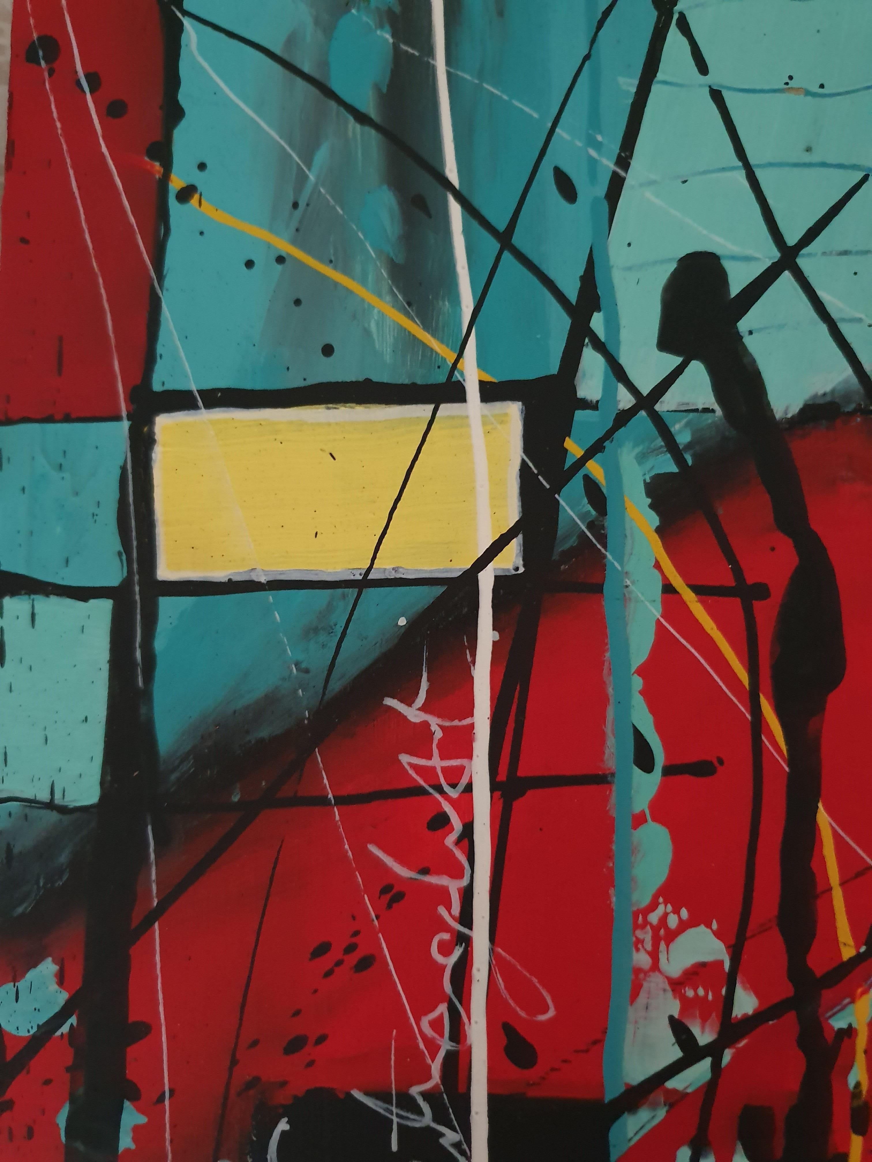 Metropolitan - Abstract, Bold, Painting, Contemporary, Invest, Delight, Focal For Sale 2