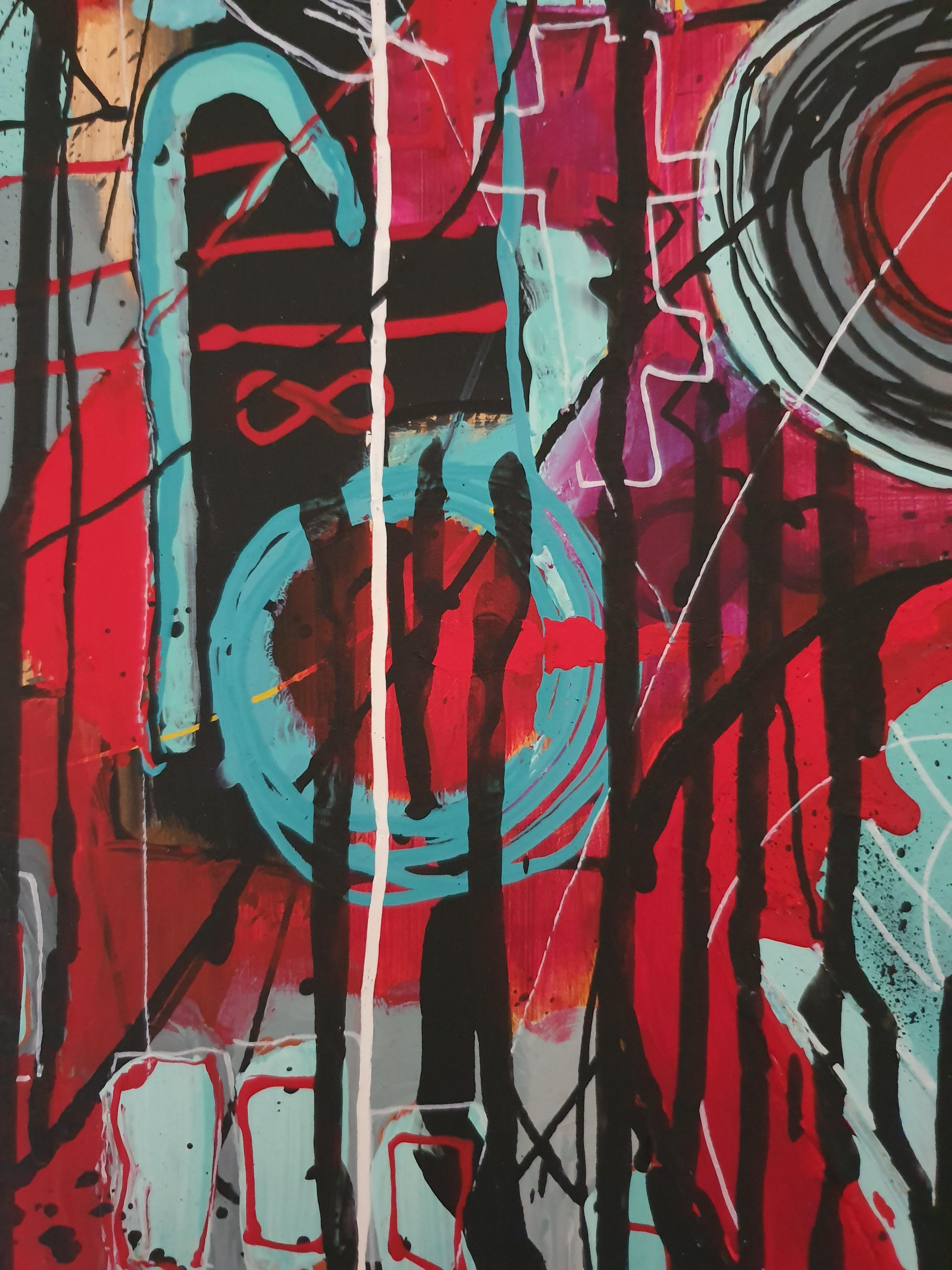 Metropolitan - Abstract, Bold, Painting, Contemporary, Invest, Delight, Focal For Sale 3