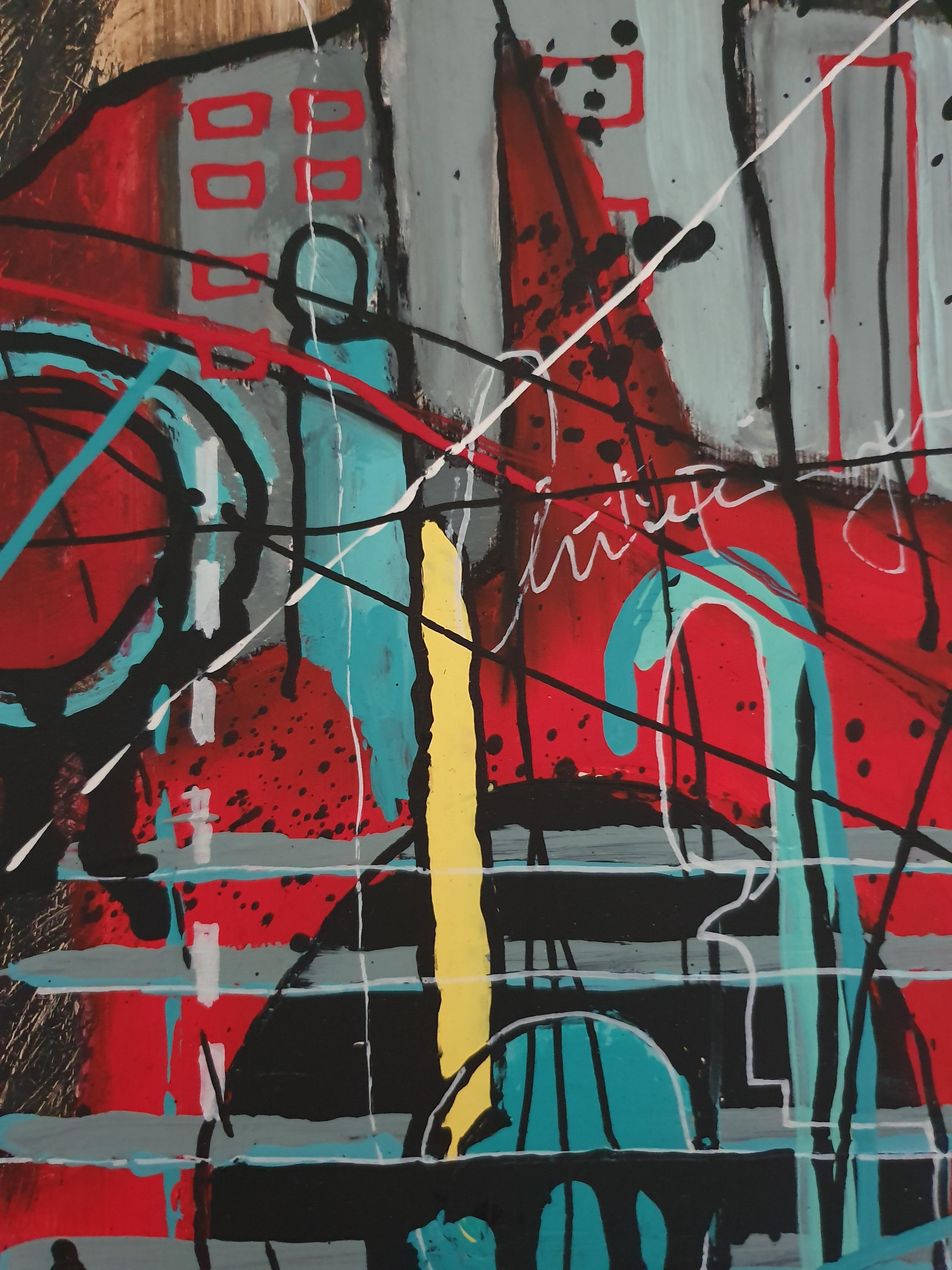 Metropolitan - Abstract, Bold, Painting, Contemporary, Invest, Delight, Focal For Sale 4