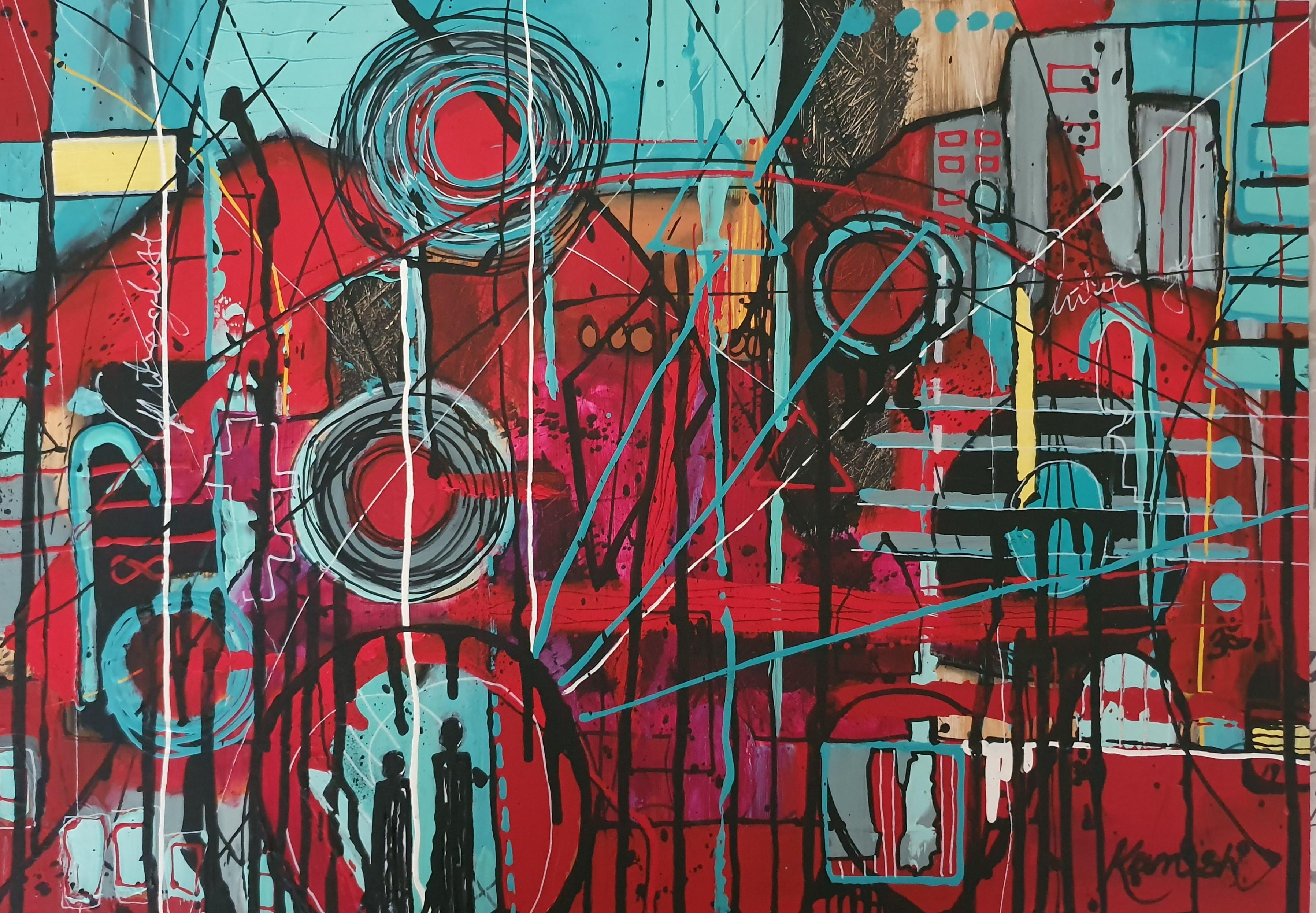 Metropolitan - Abstract, Bold, Painting, Contemporary, Invest, Delight, Focal For Sale 6