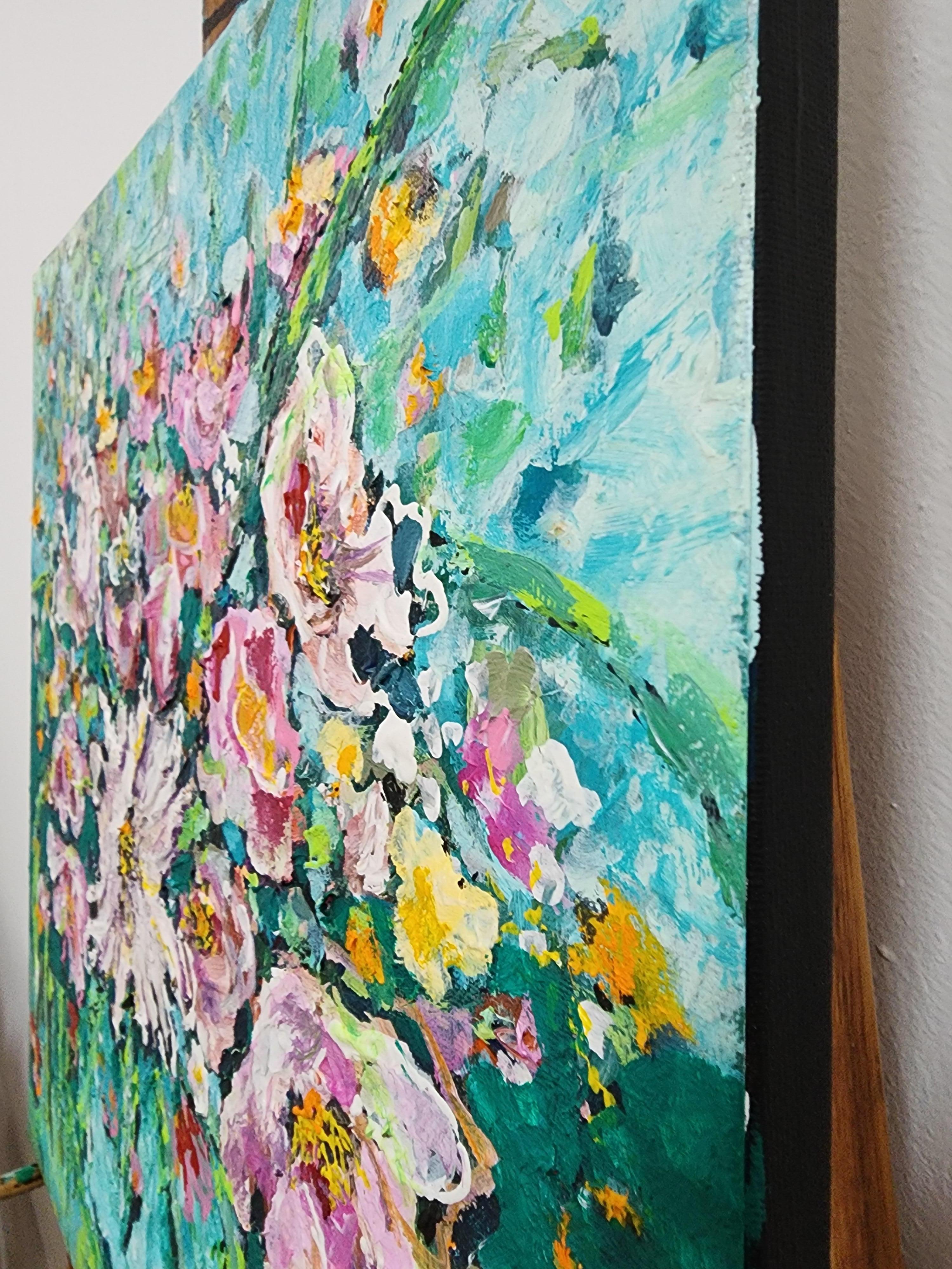 Mon bouquet en rose - Enthousiasme floral doux Focal Quiet Flowers Mother Earth en vente 1