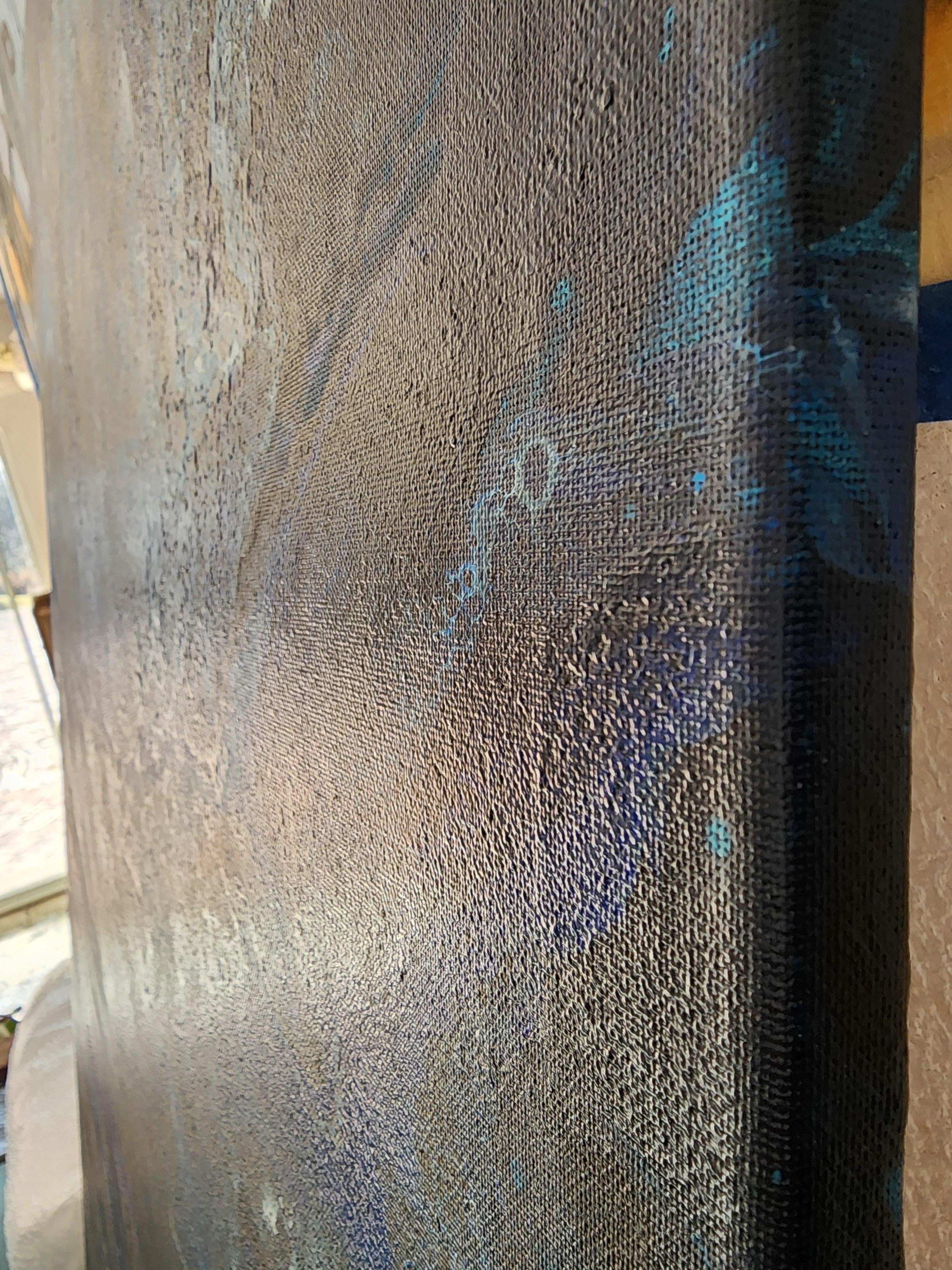 Nettuno - Oceano tempestoso Astratto Mare Blu Nature Rinvigorente Pittura Arte Energia in vendita 8