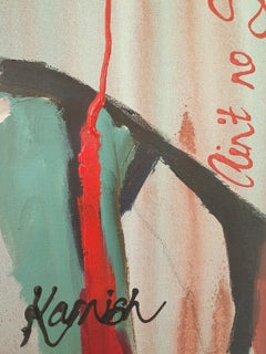 No Sunshine when she's gone - Portrait Contemporary Bold Abstract Unique Large