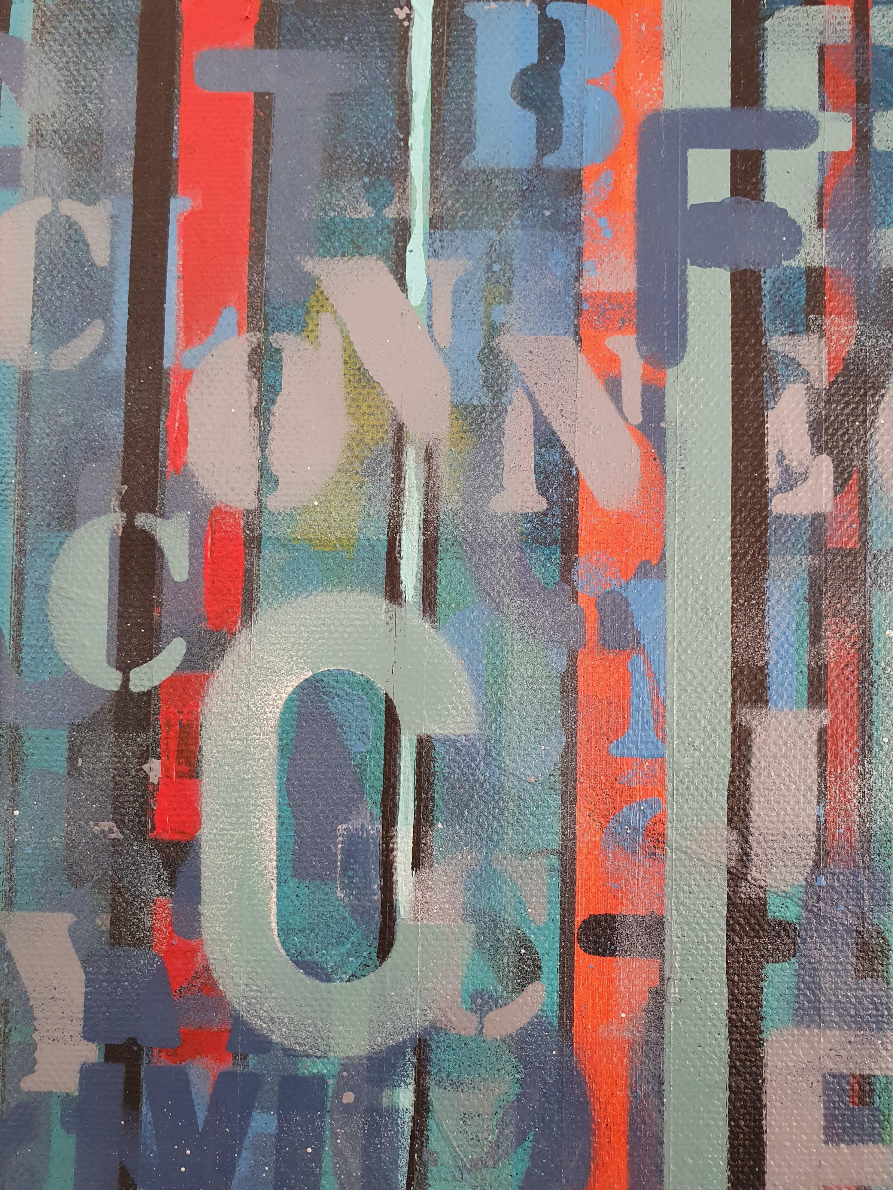 Murmures de l'océan - Abstrait, Bleu, Peinture, Contemporain, Joie, Investir en vente 1