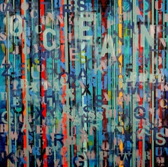 Ocean Whispers - Abstract, Blue, Painting, Contemporary, Joy, Invest