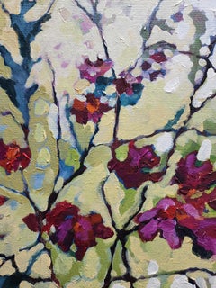 Offering in Bloom: Original Impressionism Floral Painting, Vase, Light, Striking