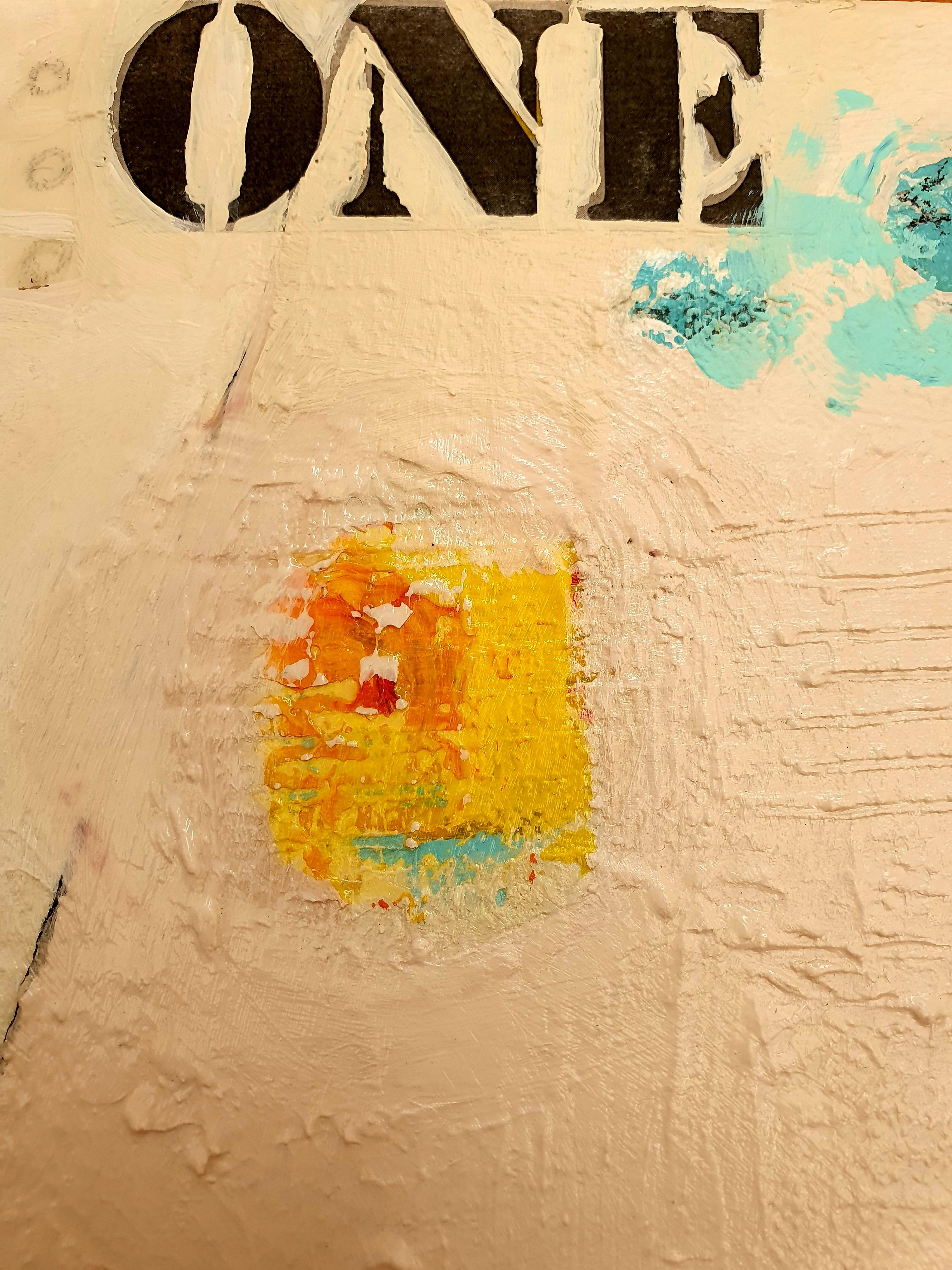 Only One Earth - Dichiarazione astratta di investimento in grassetto Protesta Colore contemporaneo in vendita 5