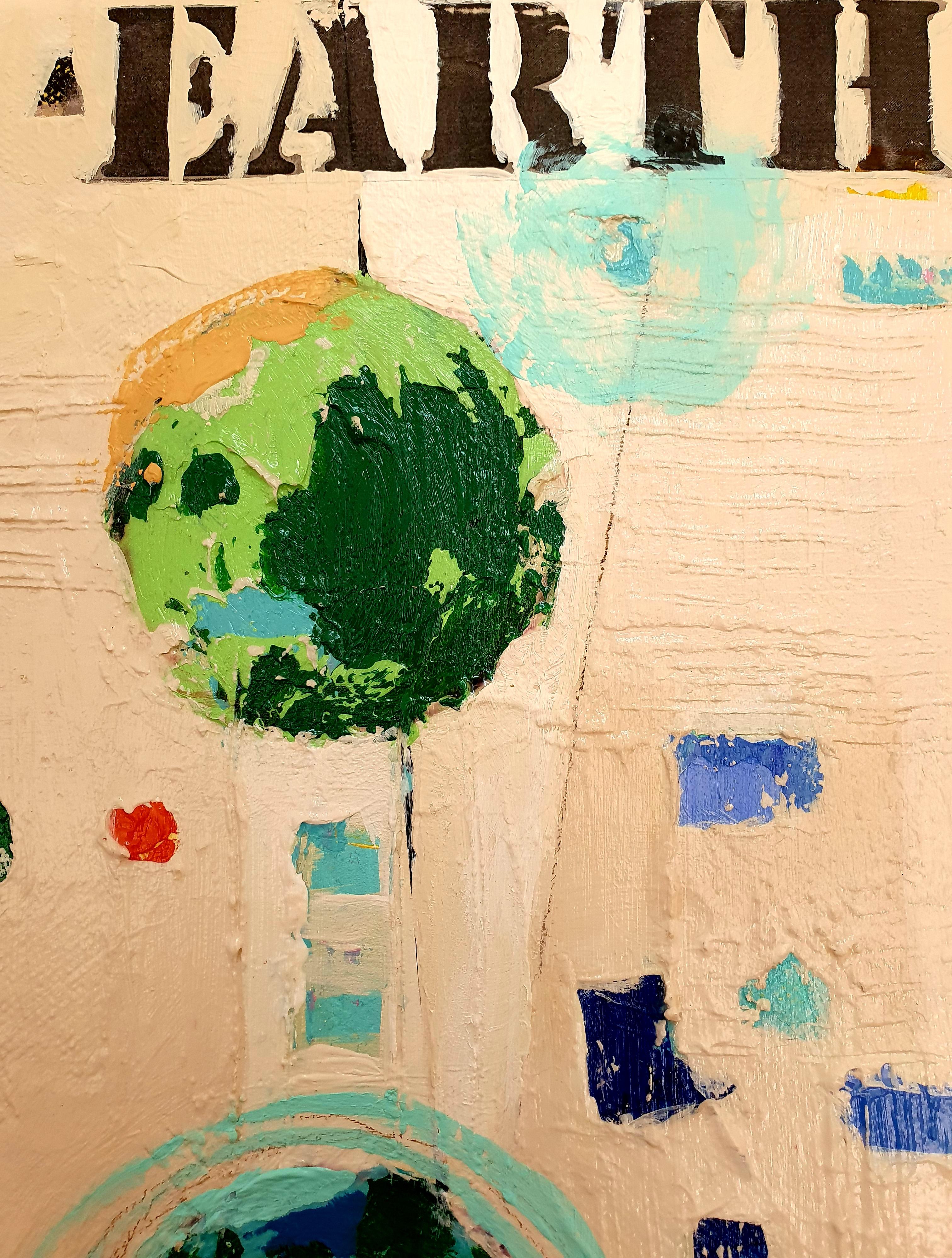Titolo: Solo una Terra

Astratto, audace, che investe la dichiarazione di protesta del colore contemporaneo 

SOLO UNA TERRA... 
Marte non ha alberi danzanti o animali selvatici, né oceani meravigliosi!

Con acrilici e olio, Karnish ritrae il