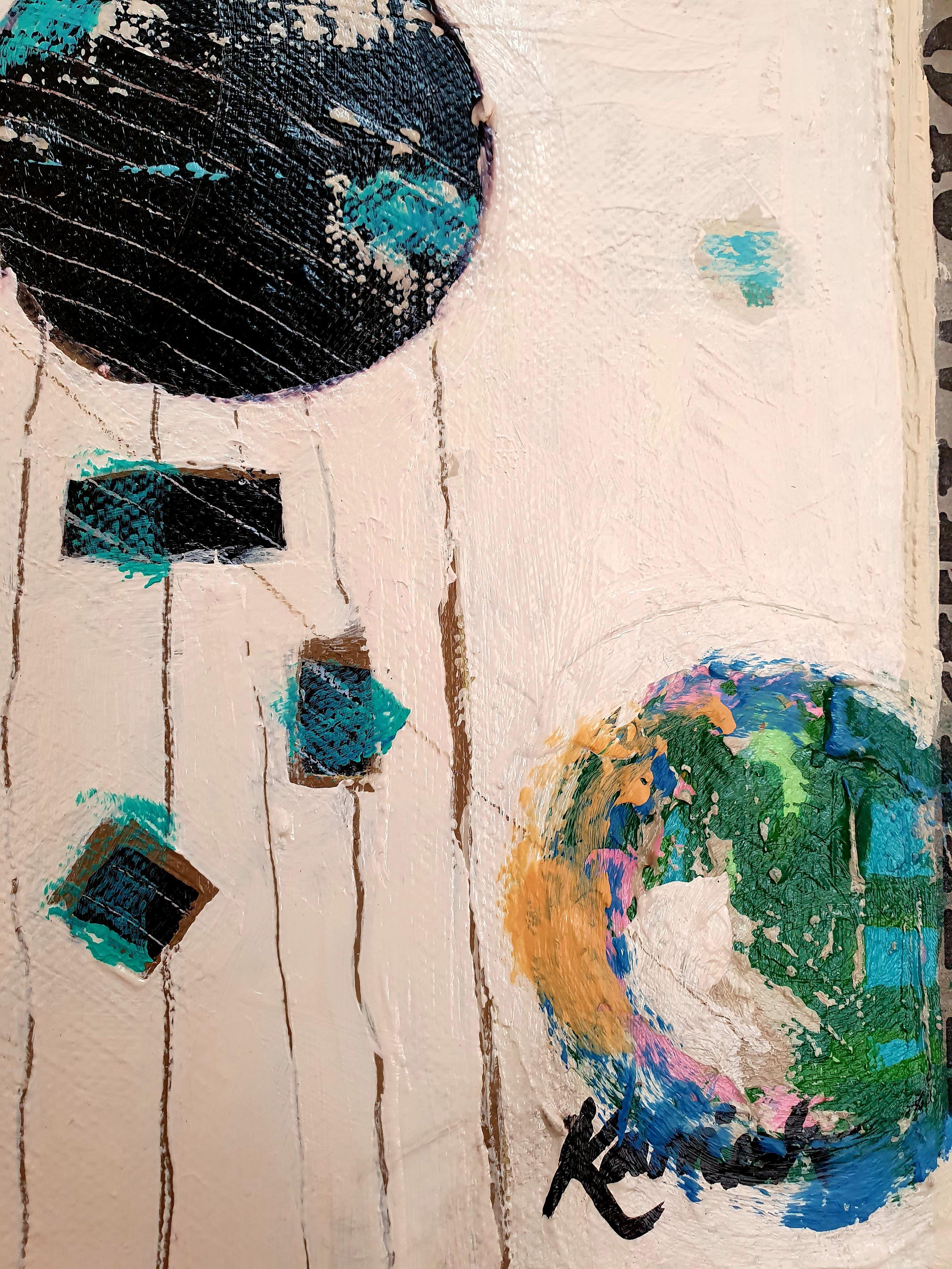 Only One Earth - Dichiarazione astratta di investimento in grassetto Protesta Colore contemporaneo in vendita 3