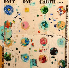 Only One Earth - Abstract Bold Invest Statement Protest Contemporary Color