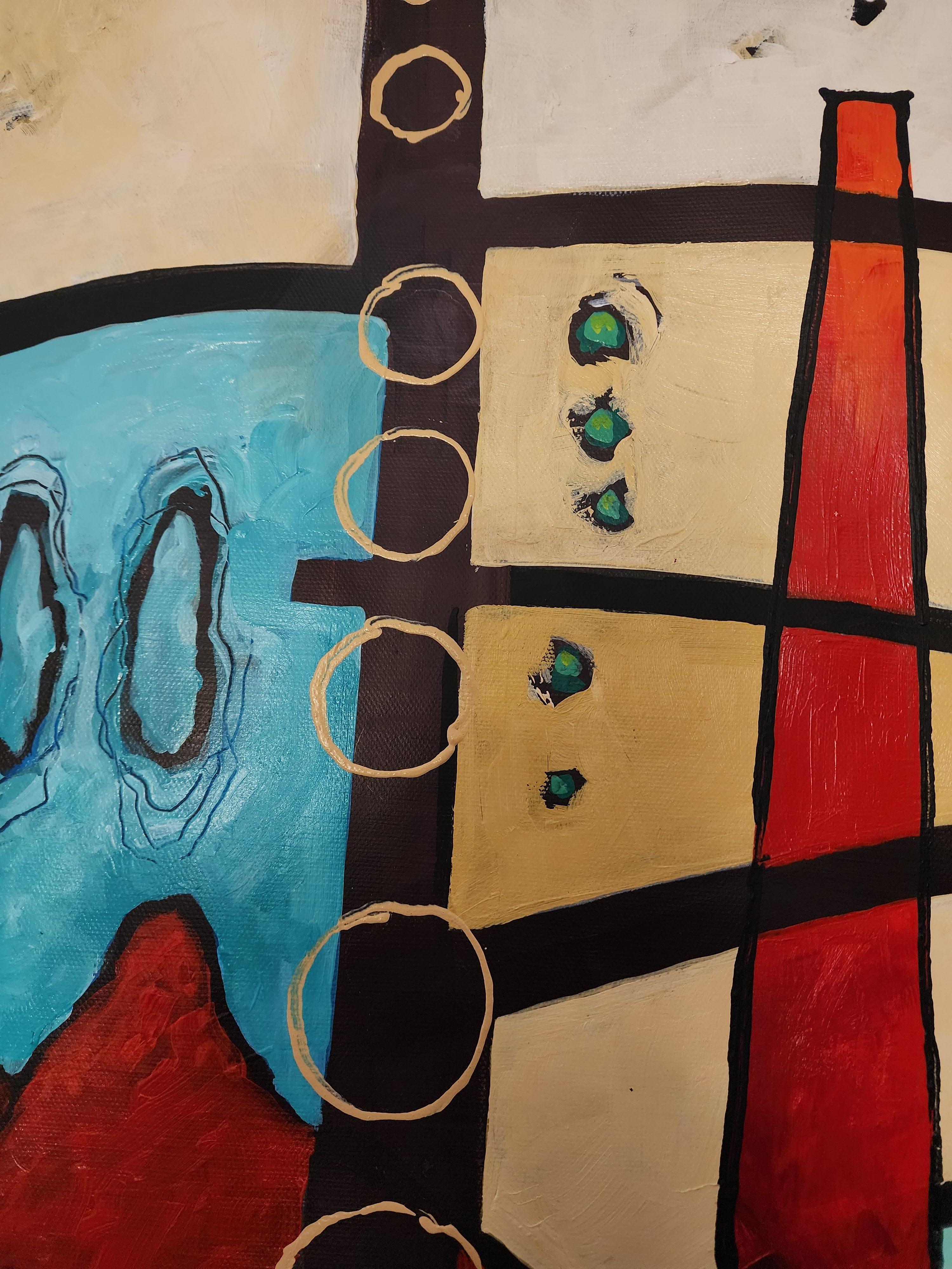 Painting Abstract Large Figurative Nature Rhino Africa Bold Showstopper Invest For Sale 14