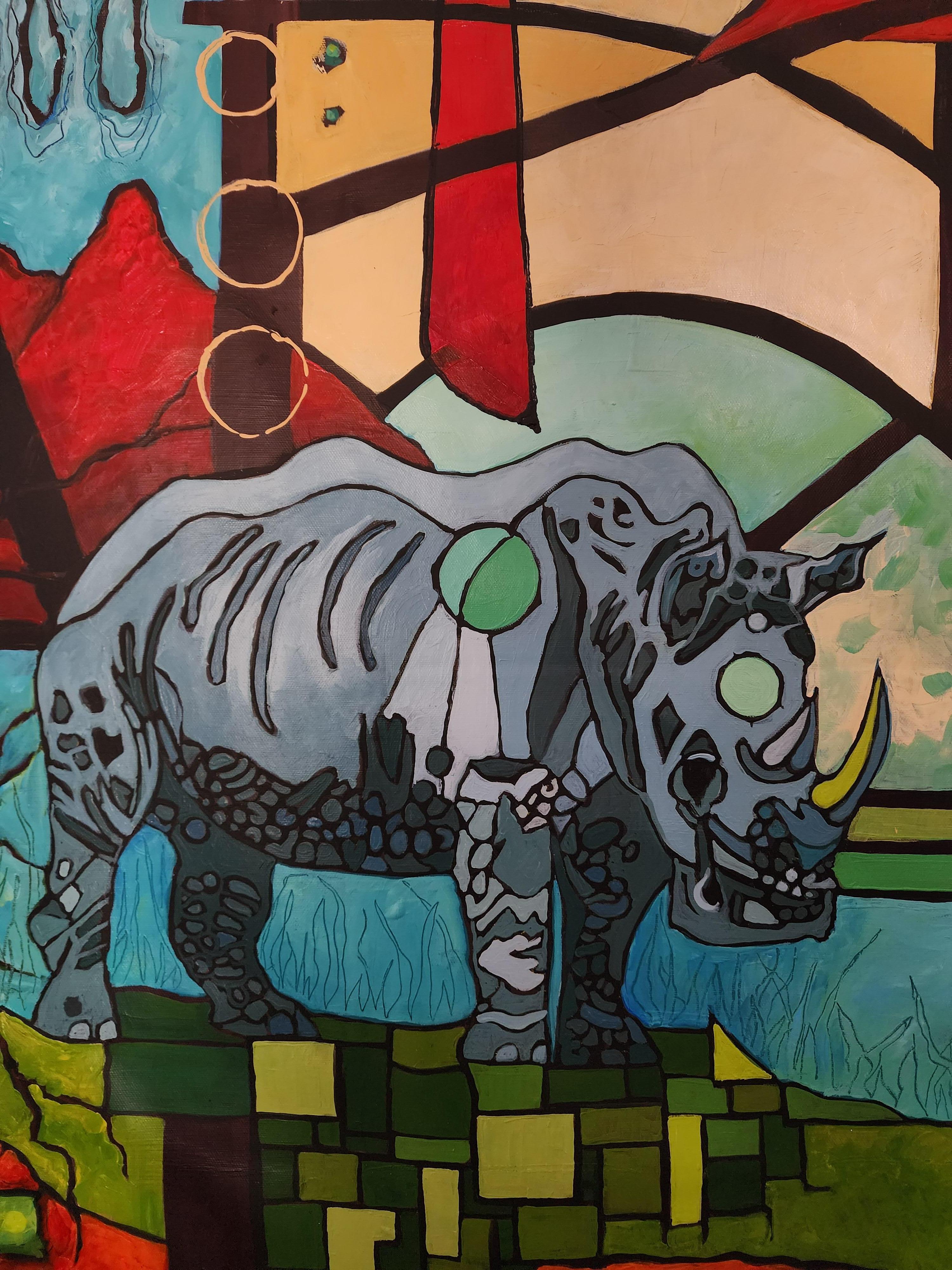 Title: Symbol of Strength

Painting Abstract Figurative Nature Rhino Africa Bold Showstopper Investment Extra-Large Africa Crowns

In this piece, I poured my passion for wildlife, nature and undiluted colors, expressing in bold lines and vibrant