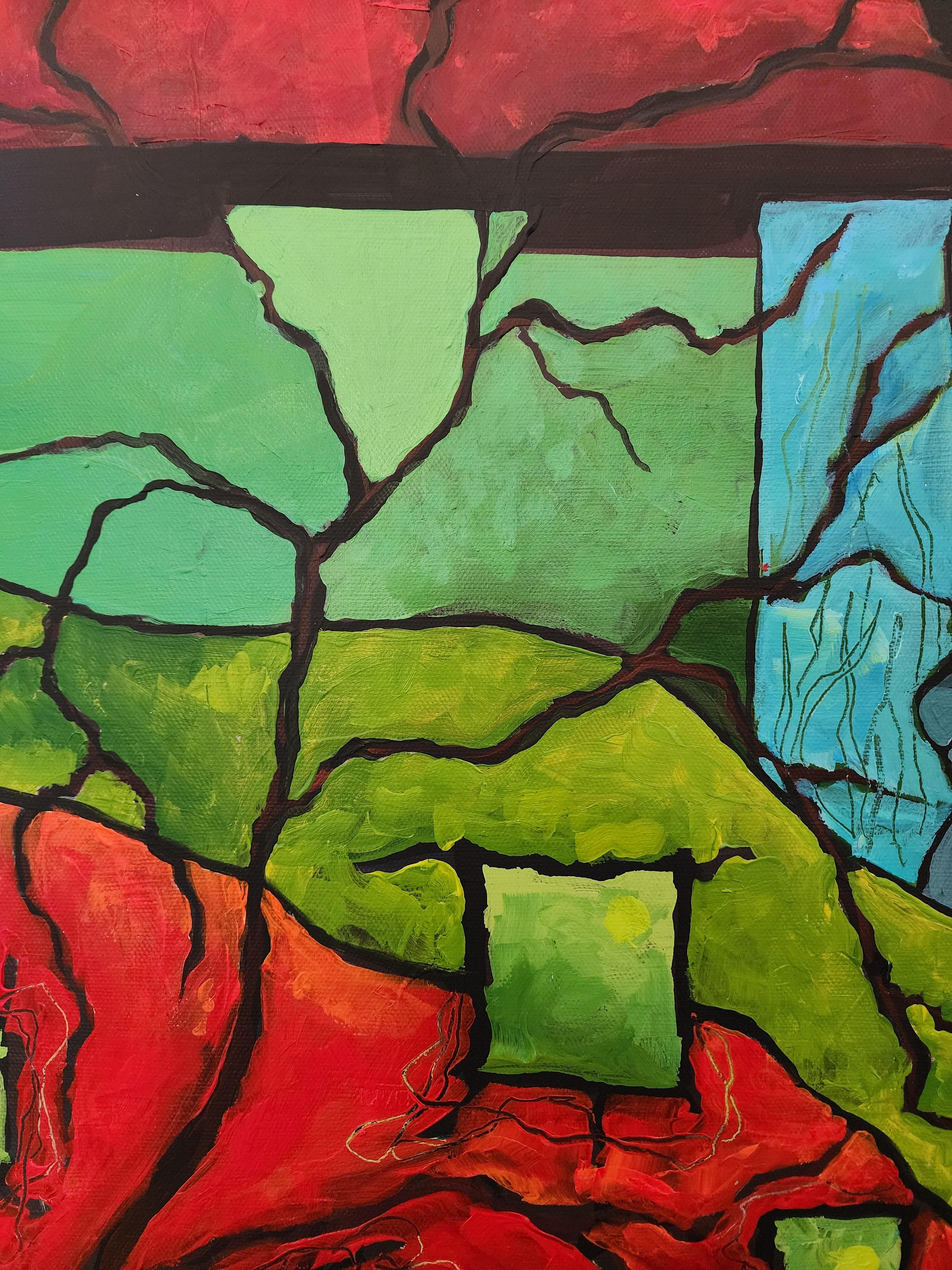 Painting Abstract Large Figurative Nature Rhino Africa Bold Showstopper Invest For Sale 5